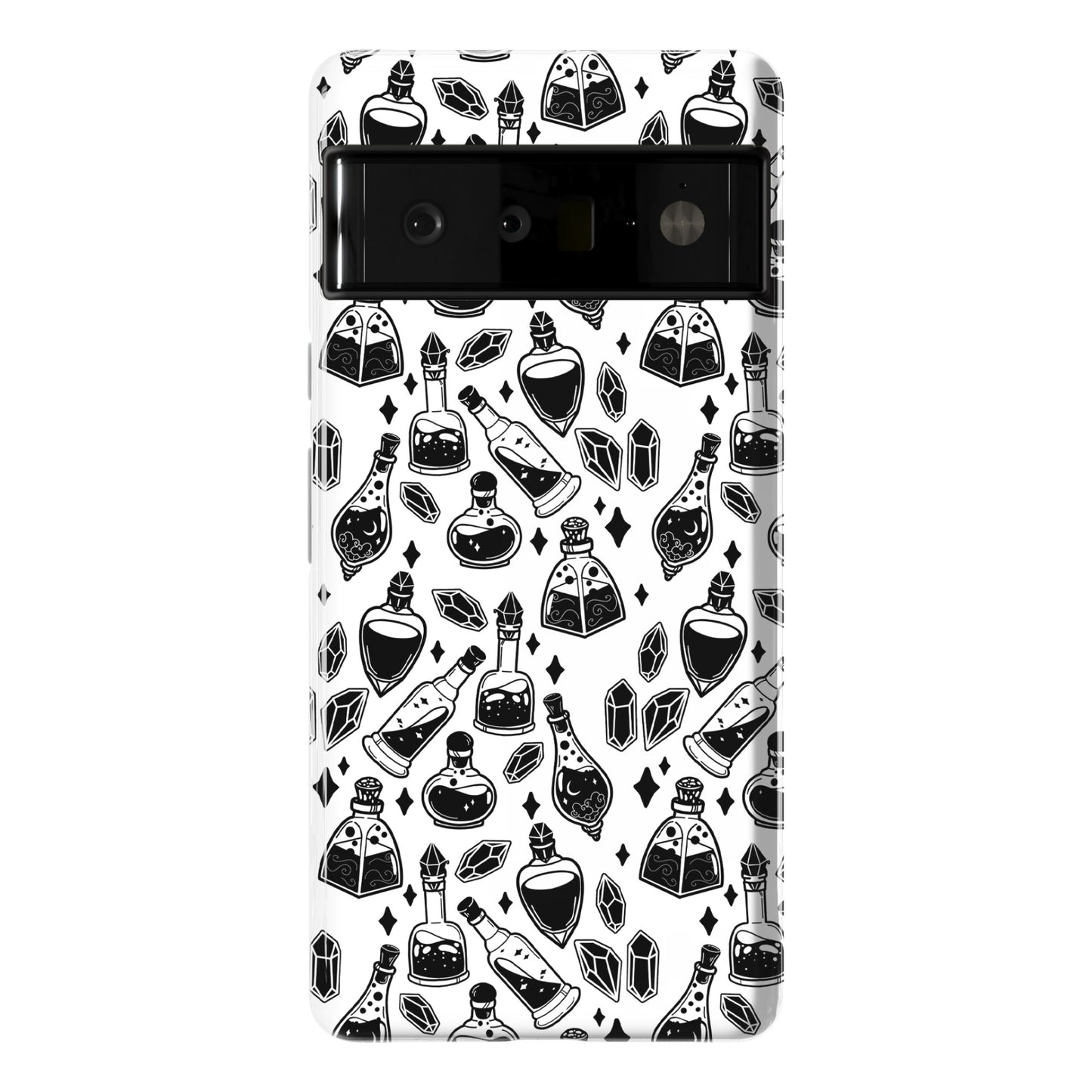 Black On White Potions Pattern Phone Case