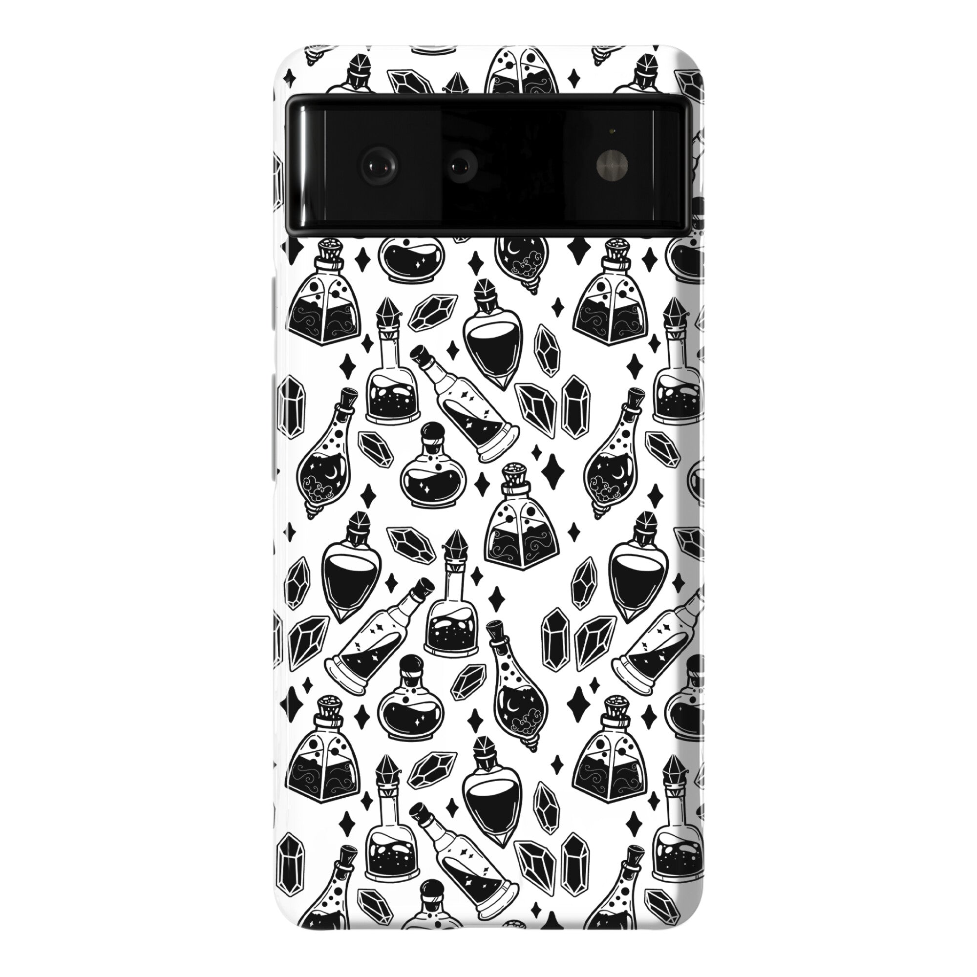 Black On White Potions Pattern Phone Case