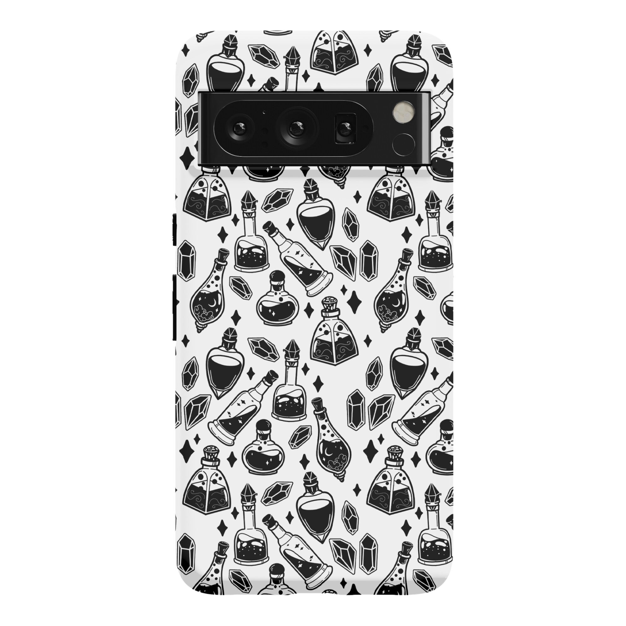Black On White Potions Pattern Phone Case