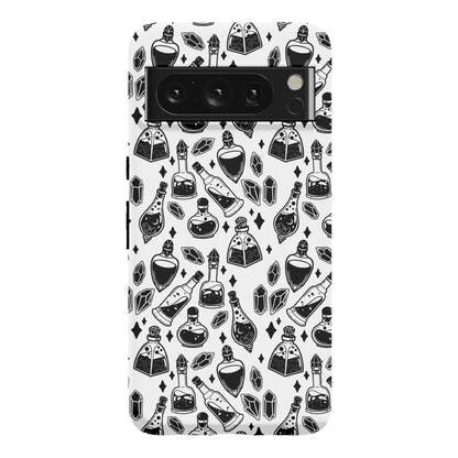 Black On White Potions Pattern Phone Case