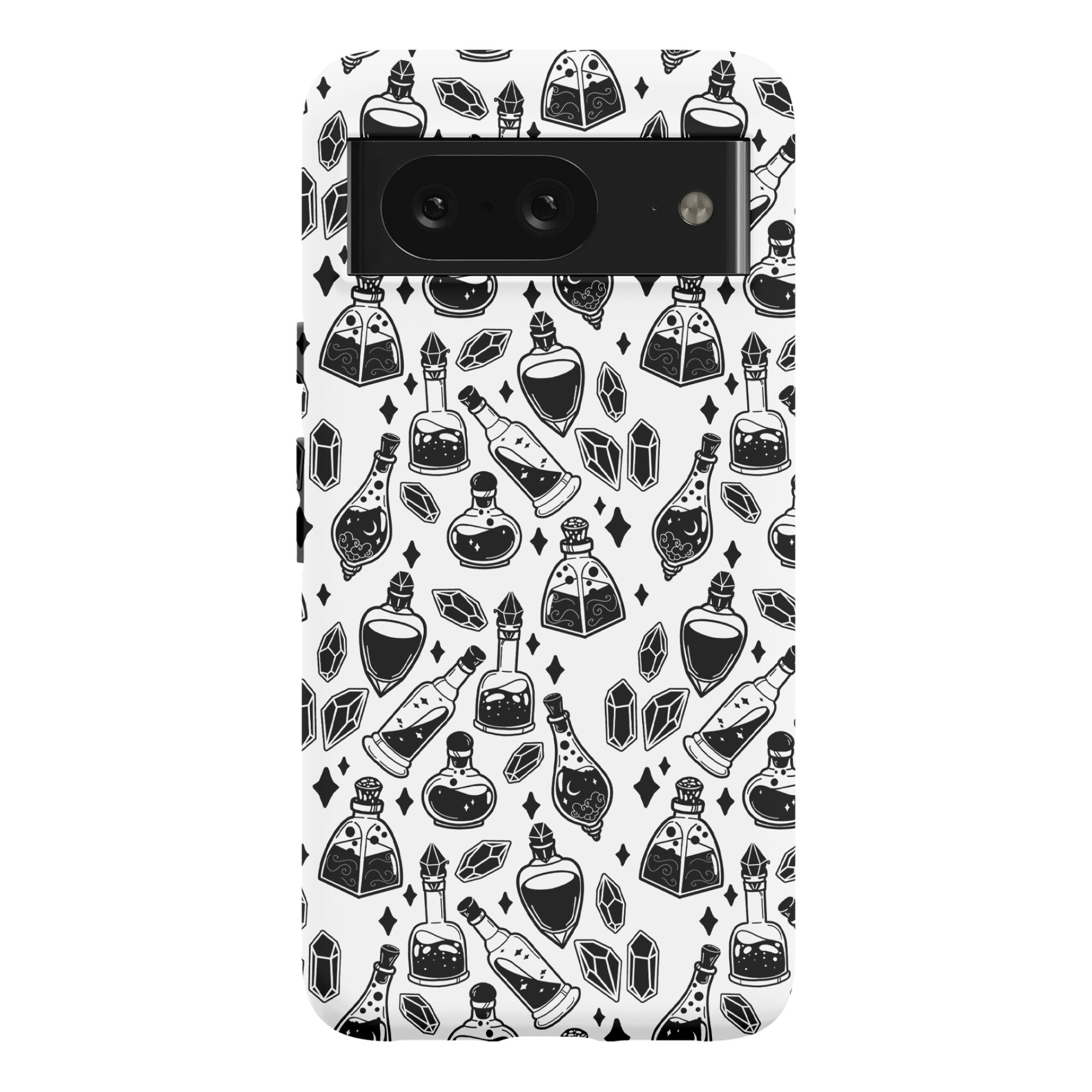Black On White Potions Pattern Phone Case