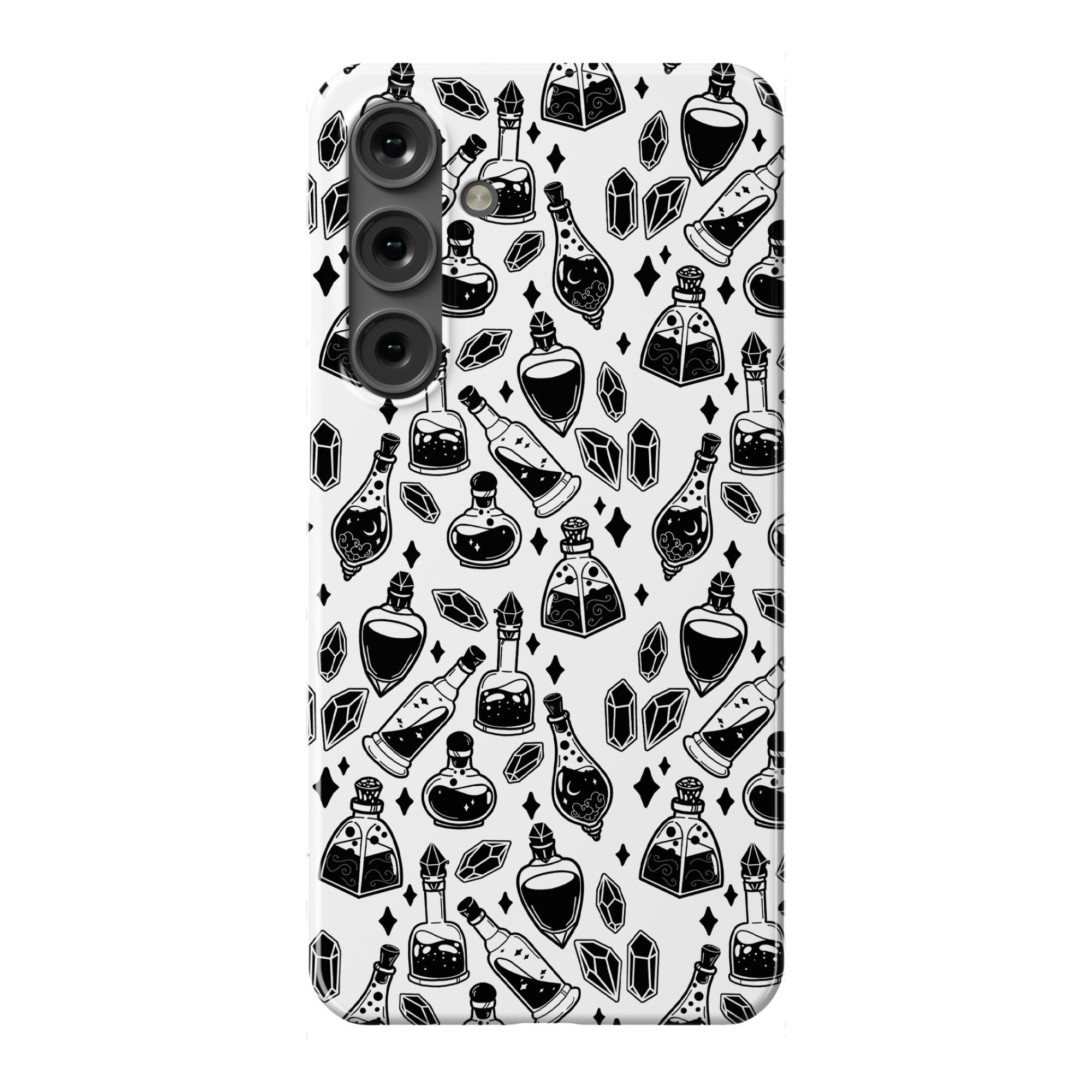 Black On White Potions Pattern Phone Case