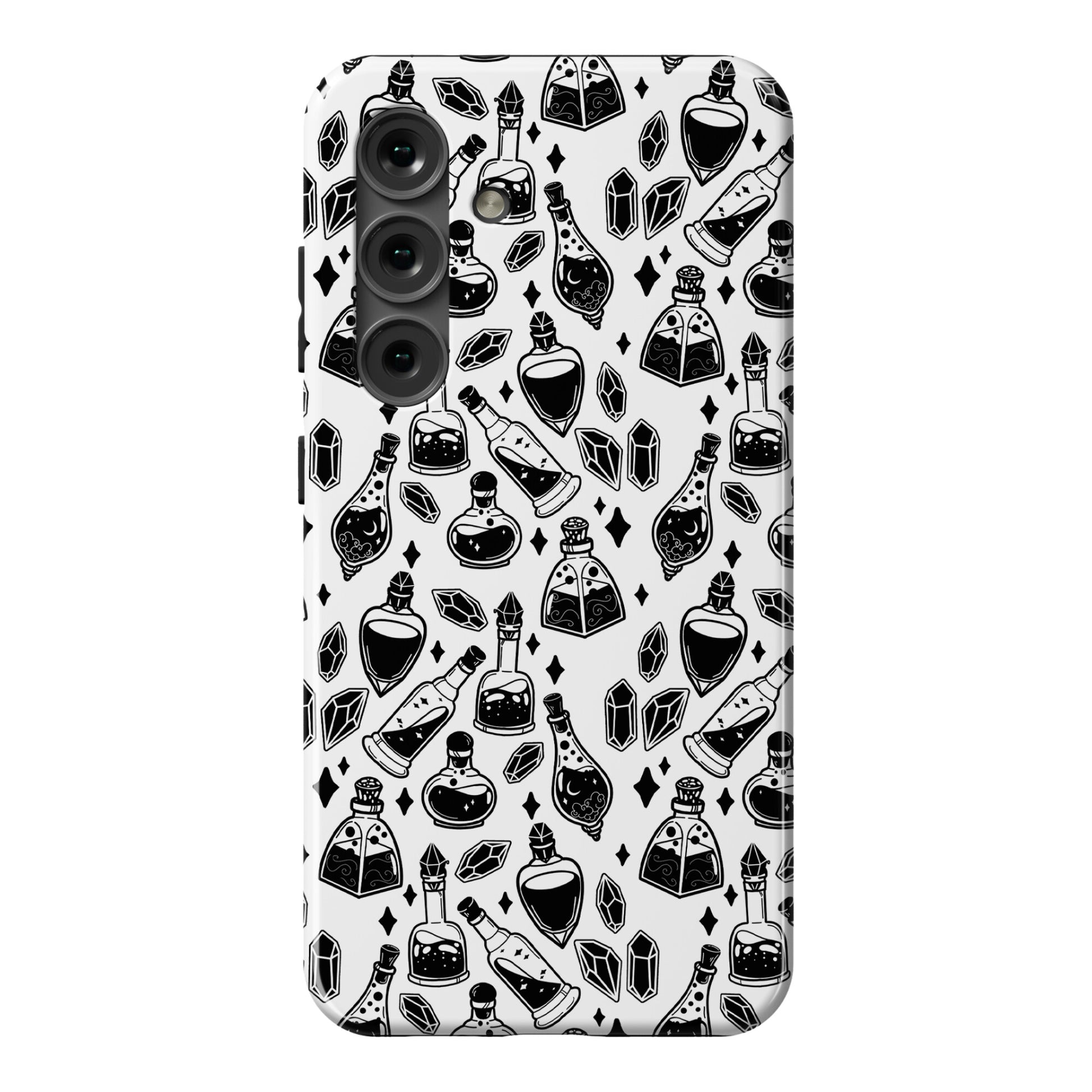 Black On White Potions Pattern Phone Case