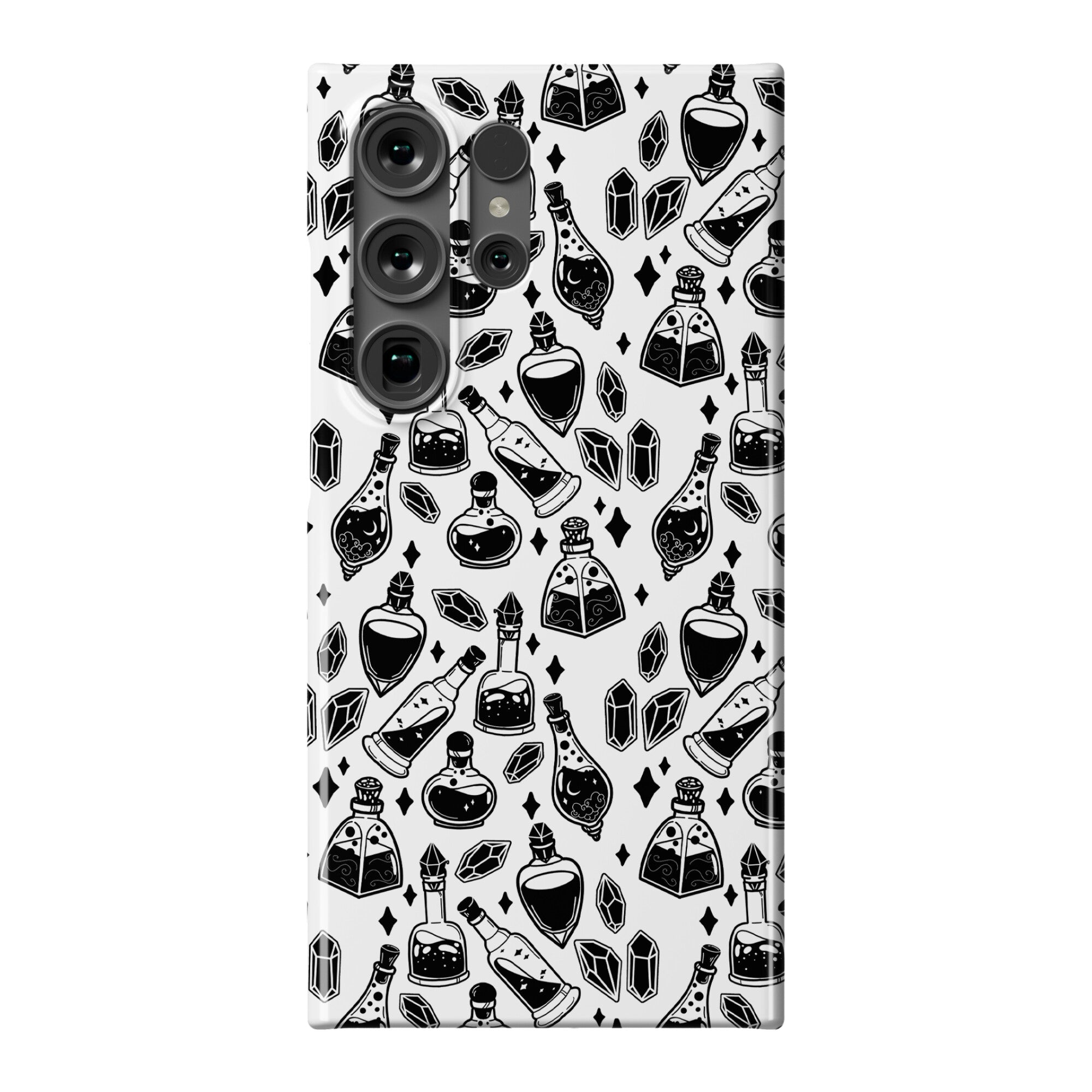 Black On White Potions Pattern Phone Case