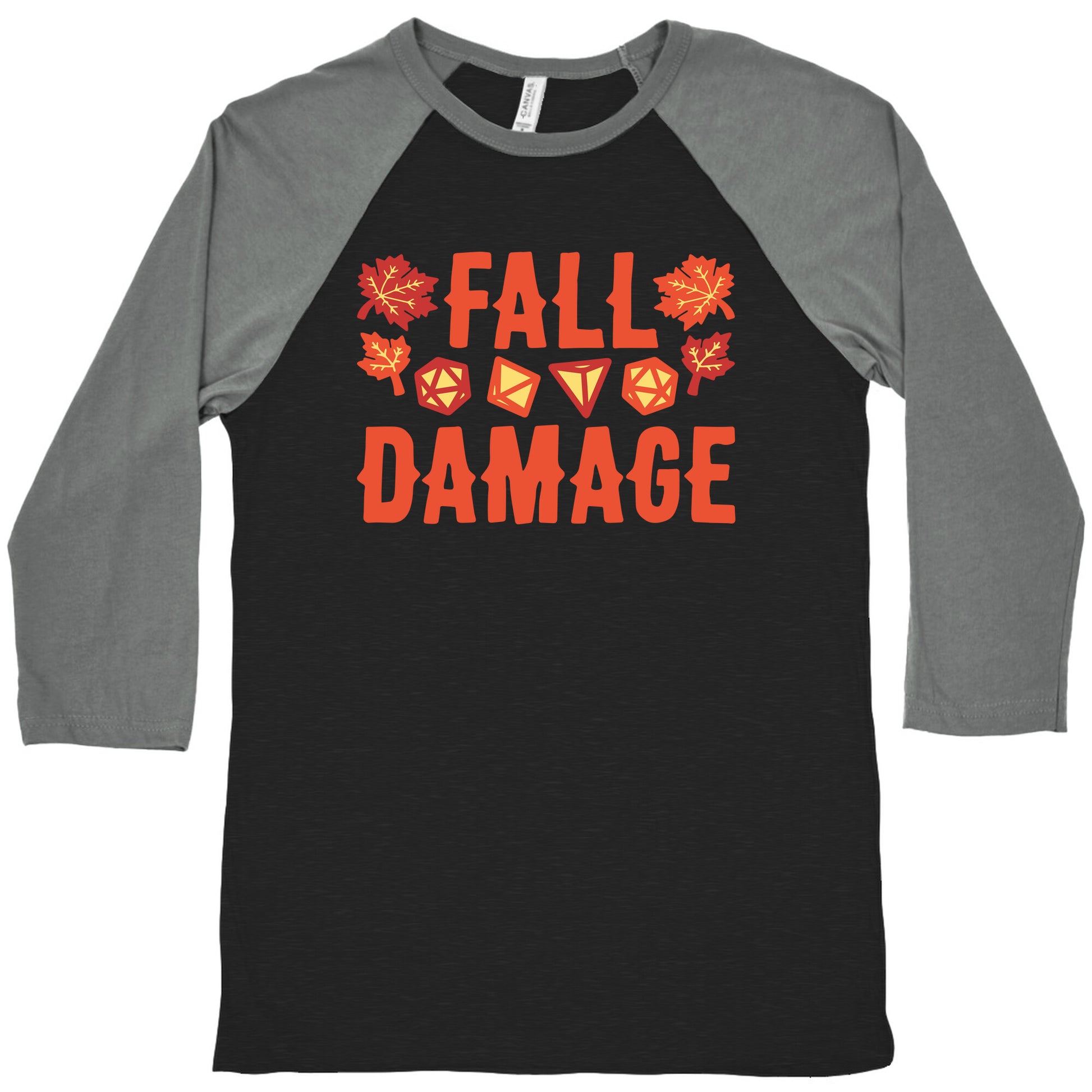 Fall Damage  Baseball Tee