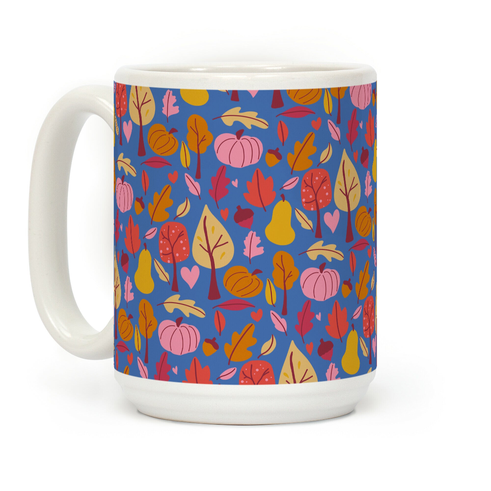 Retro Fall Love Pattern Coffee Mug