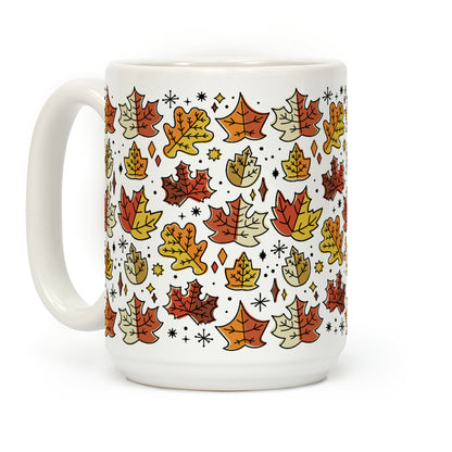 Mid Century Modern Fall Leaves Coffee Mug
