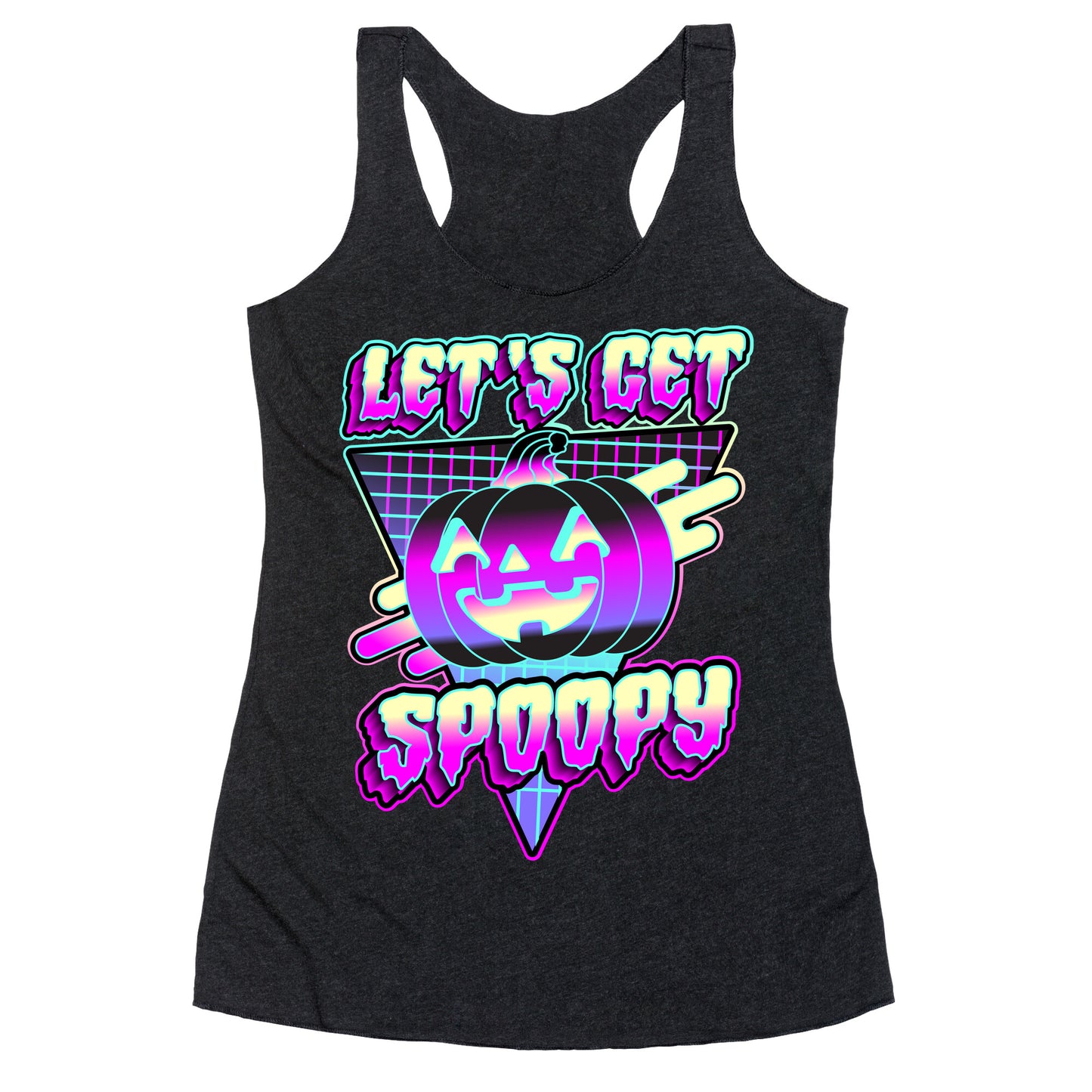 Retrowave Let's Get Spoopy Racerback Tank