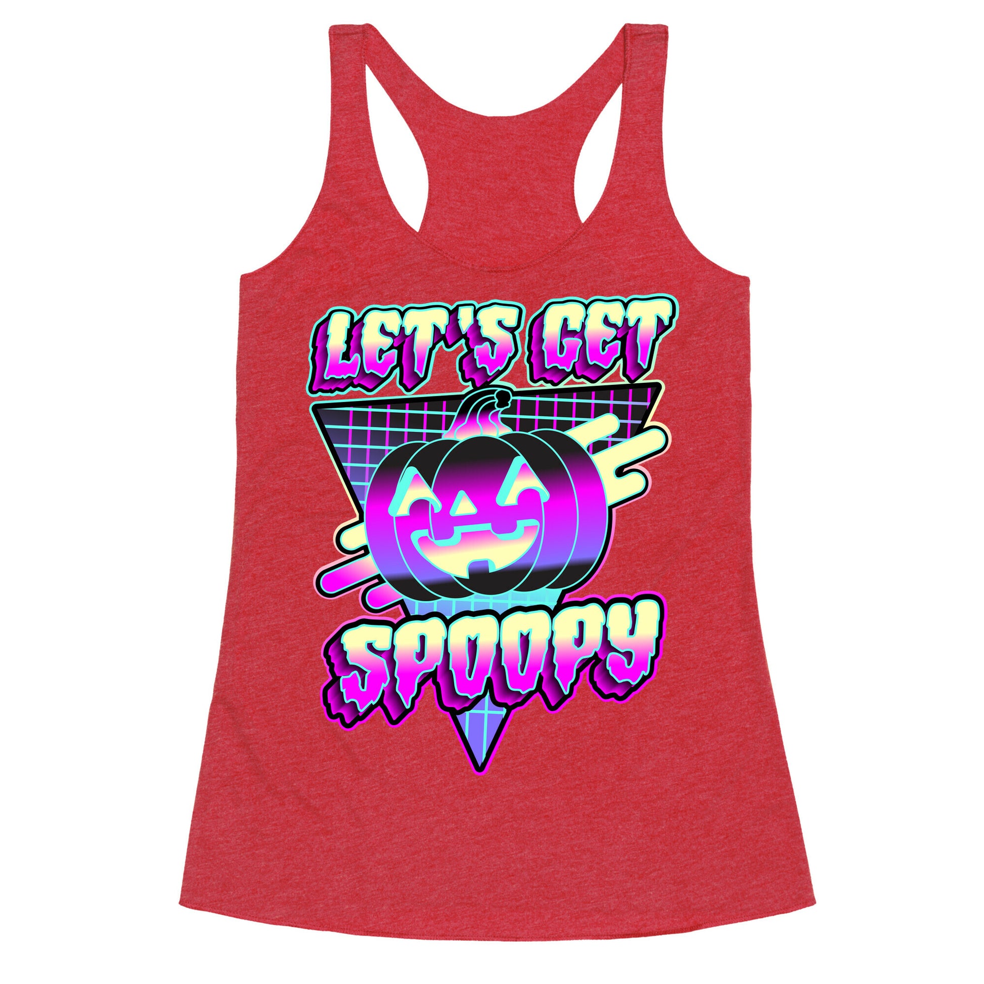 Retrowave Let's Get Spoopy Racerback Tank