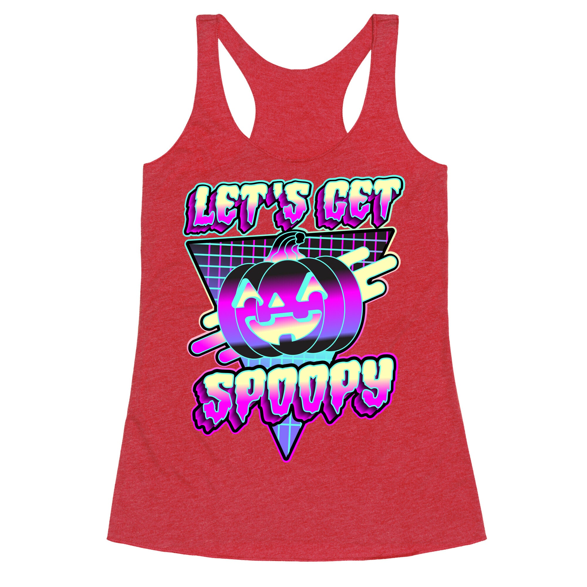 Retrowave Let's Get Spoopy Racerback Tank