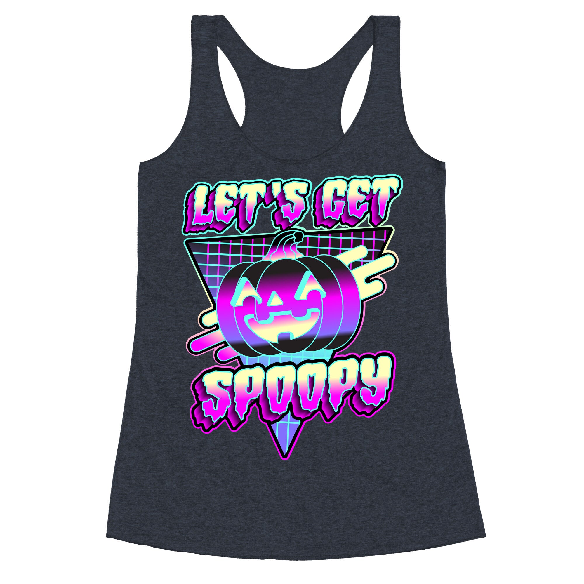 Retrowave Let's Get Spoopy Racerback Tank