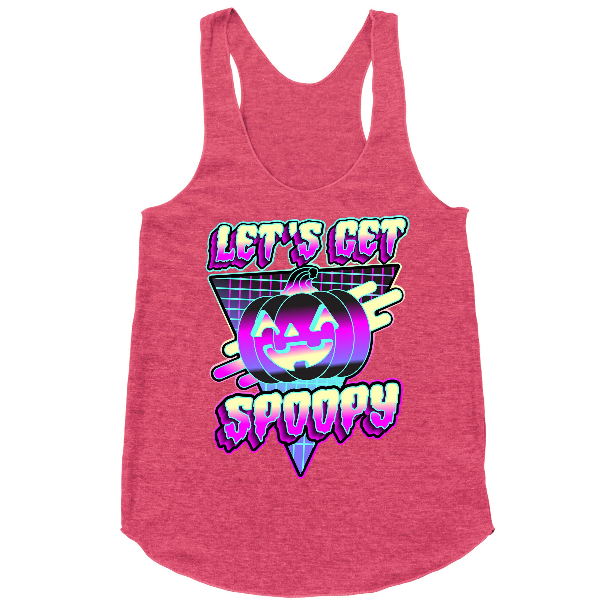 Retrowave Let's Get Spoopy Racerback Tank