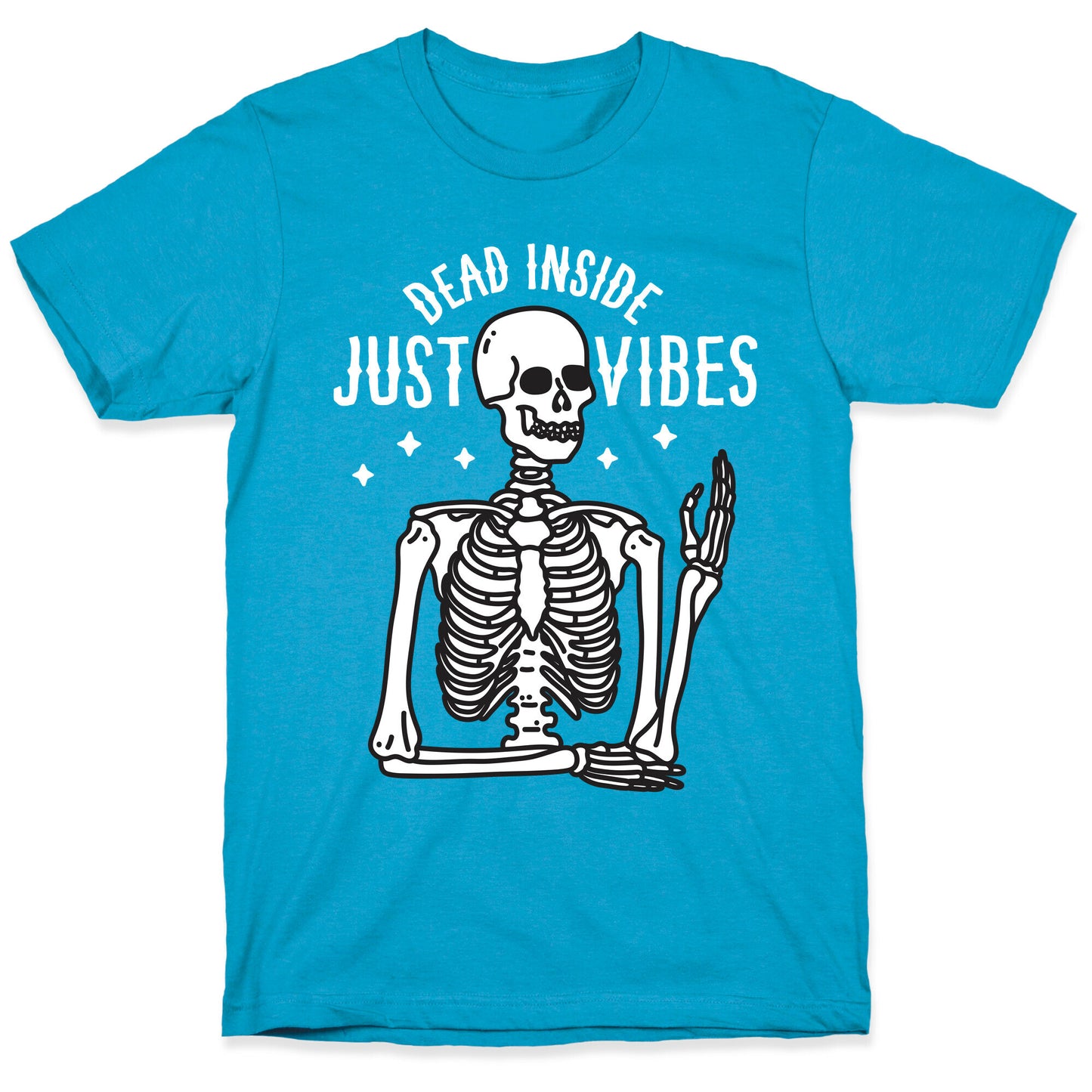 Dead Inside Just Vibes Skeleton Unisex Triblend Tee