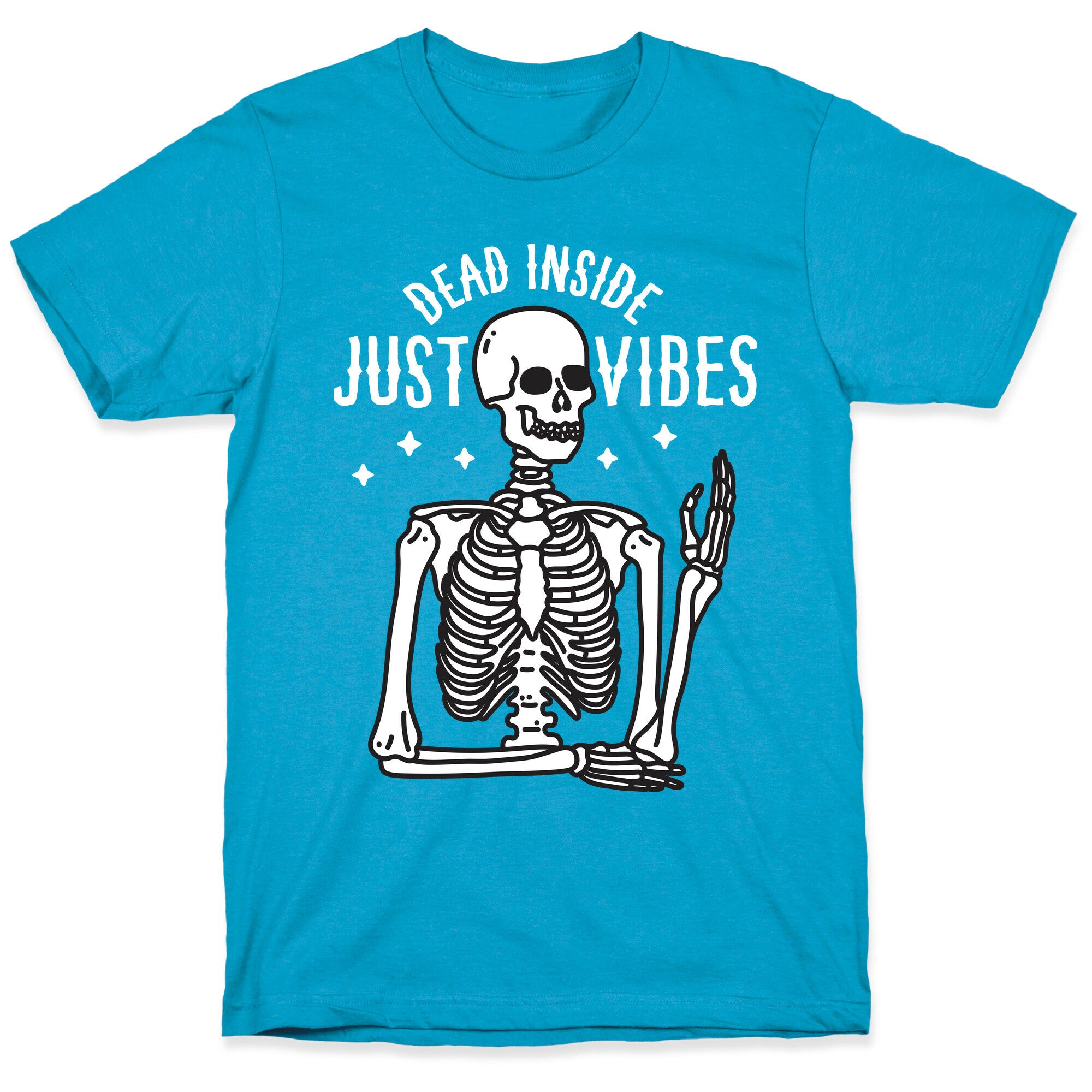 Dead Inside Just Vibes Skeleton Unisex Triblend Tee