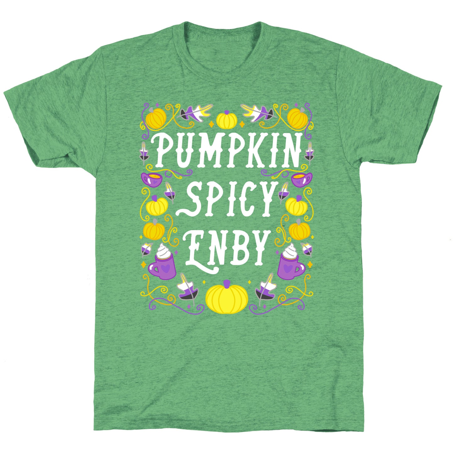 Pumpkin Spicy Enby Unisex Triblend Tee