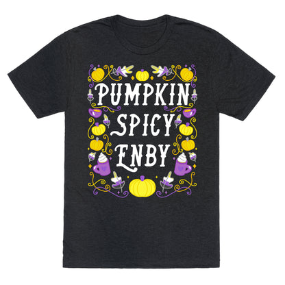 Pumpkin Spicy Enby Unisex Triblend Tee