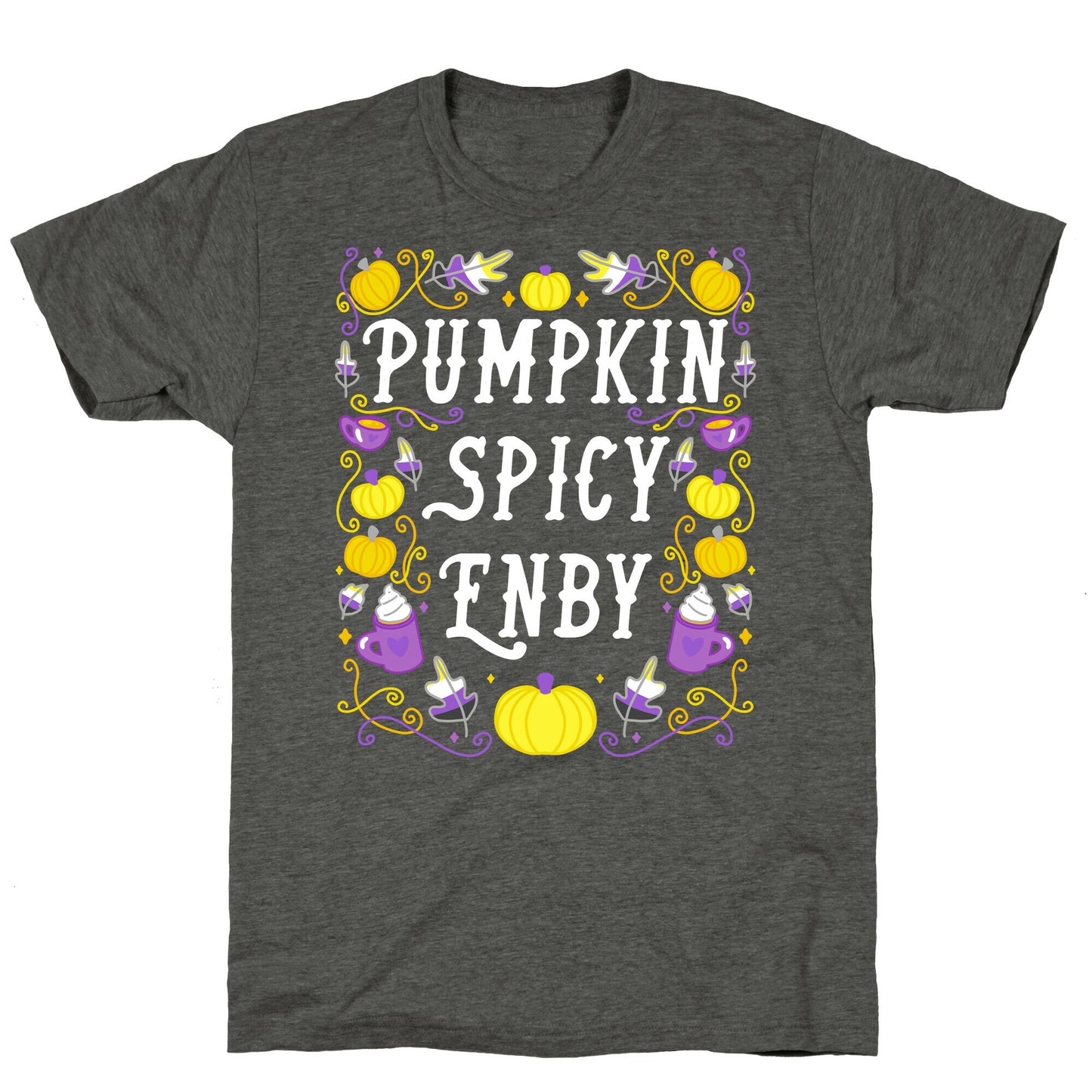 Pumpkin Spicy Enby Unisex Triblend Tee