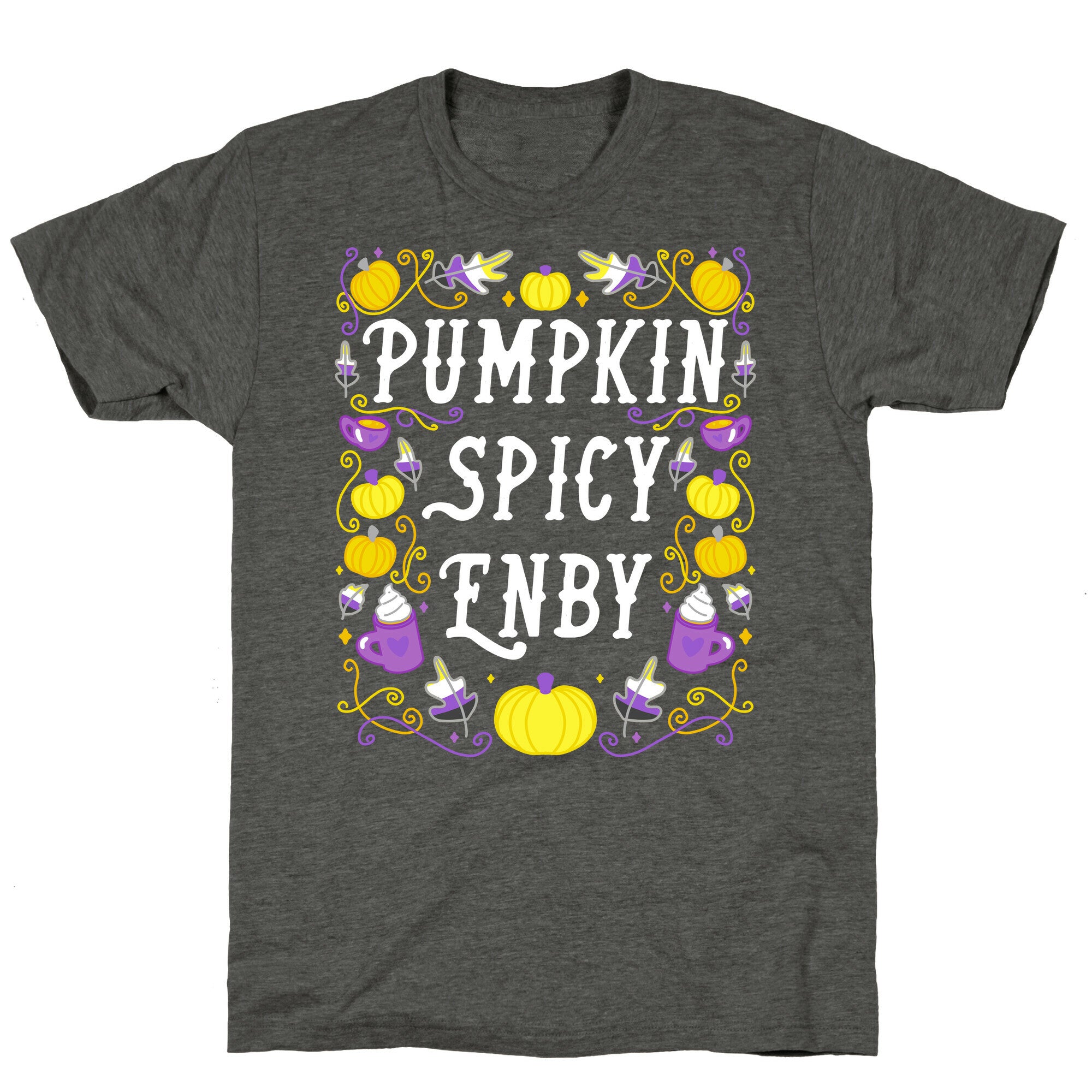 Pumpkin Spicy Enby Unisex Triblend Tee