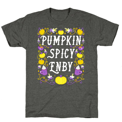 Pumpkin Spicy Enby Unisex Triblend Tee