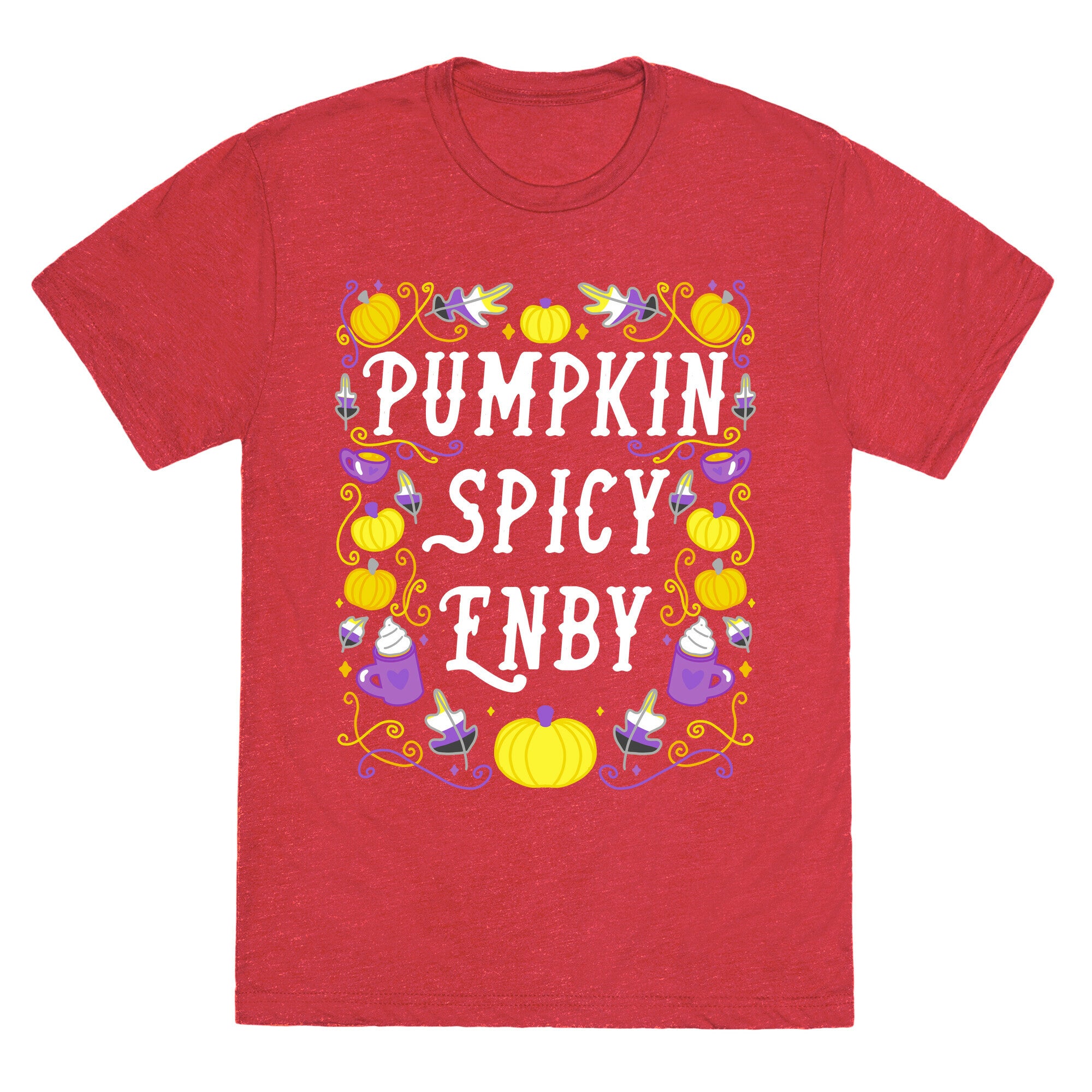 Pumpkin Spicy Enby Unisex Triblend Tee