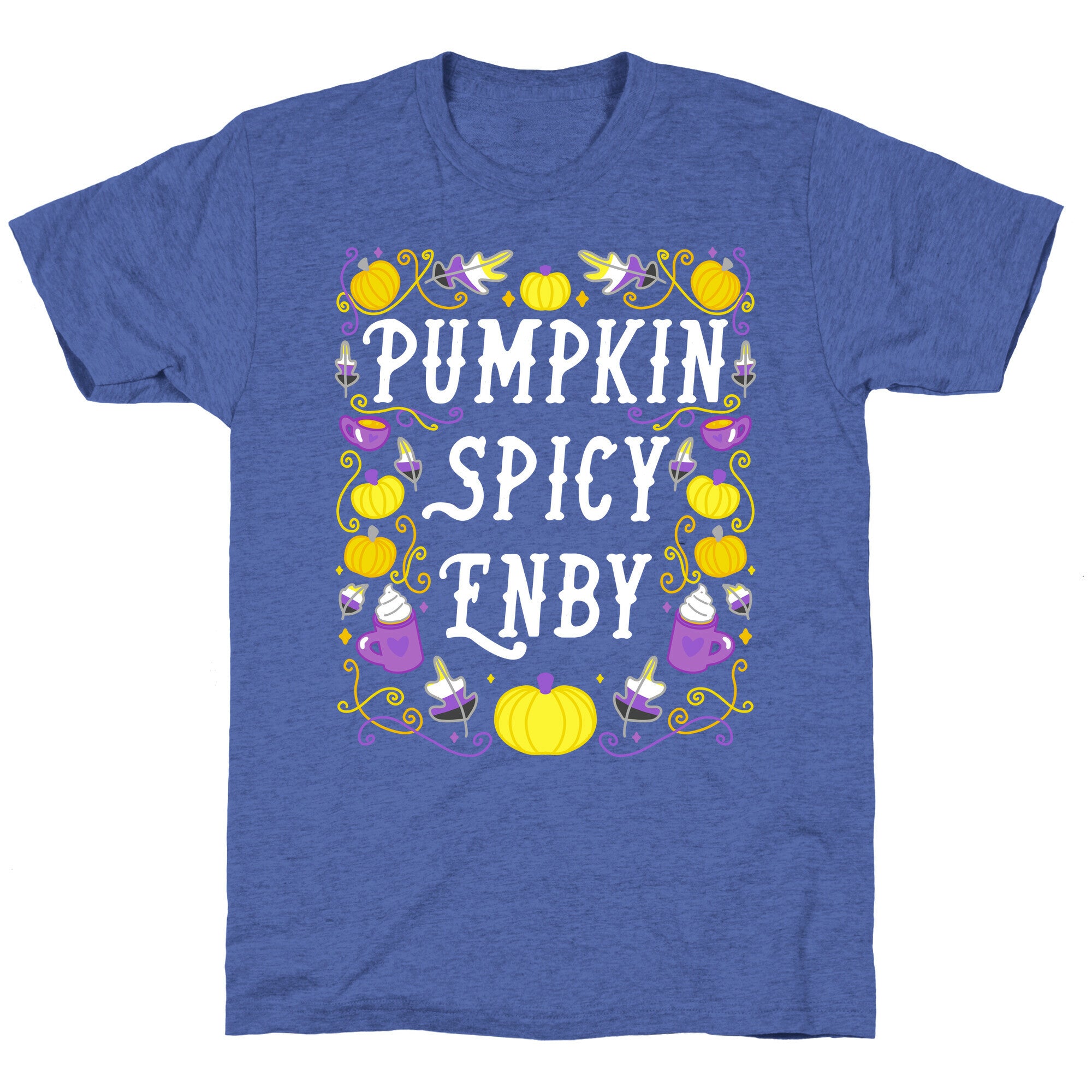Pumpkin Spicy Enby Unisex Triblend Tee