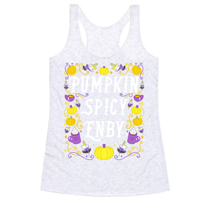 Pumpkin Spicy Enby Racerback Tank