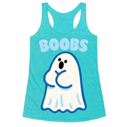 Boobs Ghost Racerback Tank