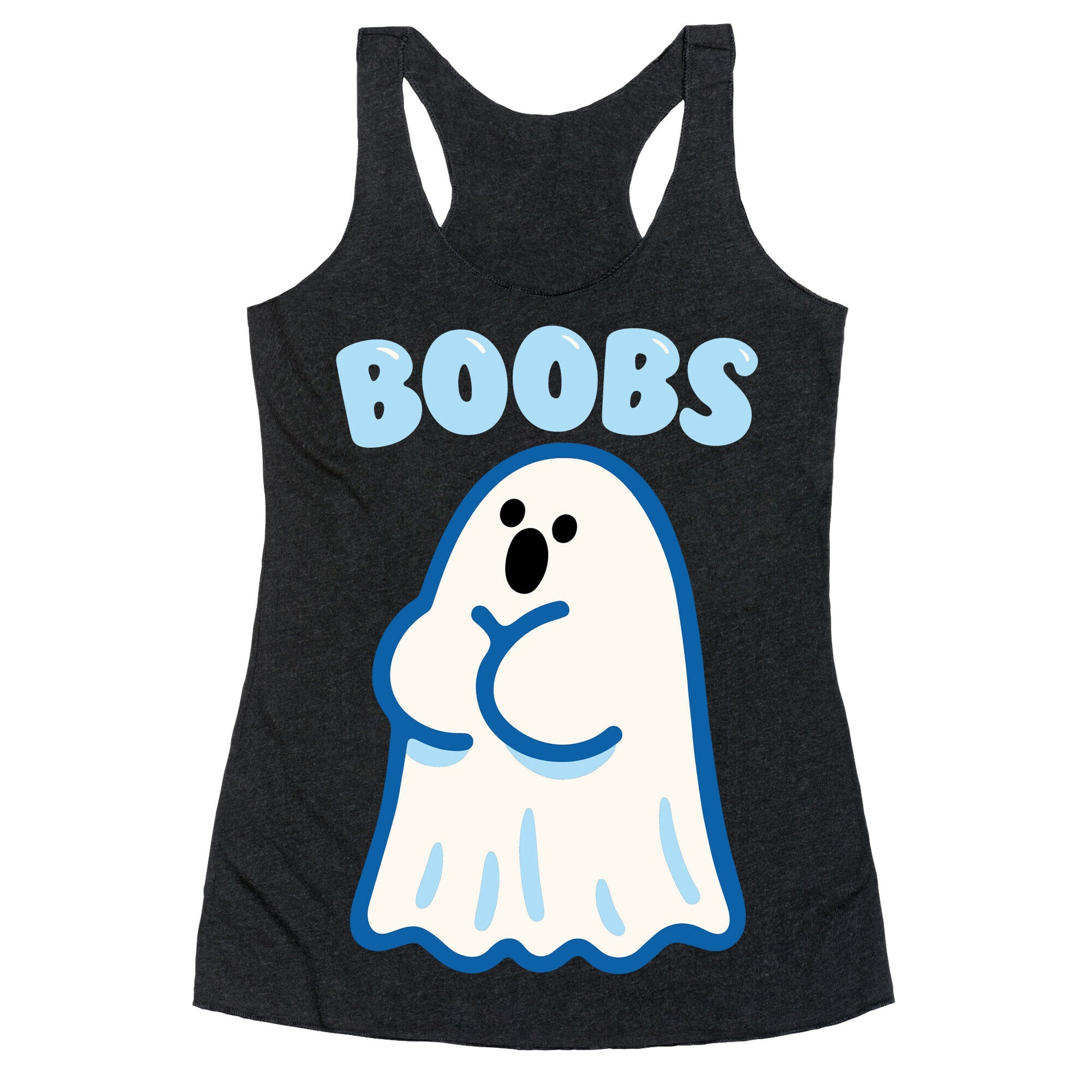 Boobs Ghost Racerback Tank