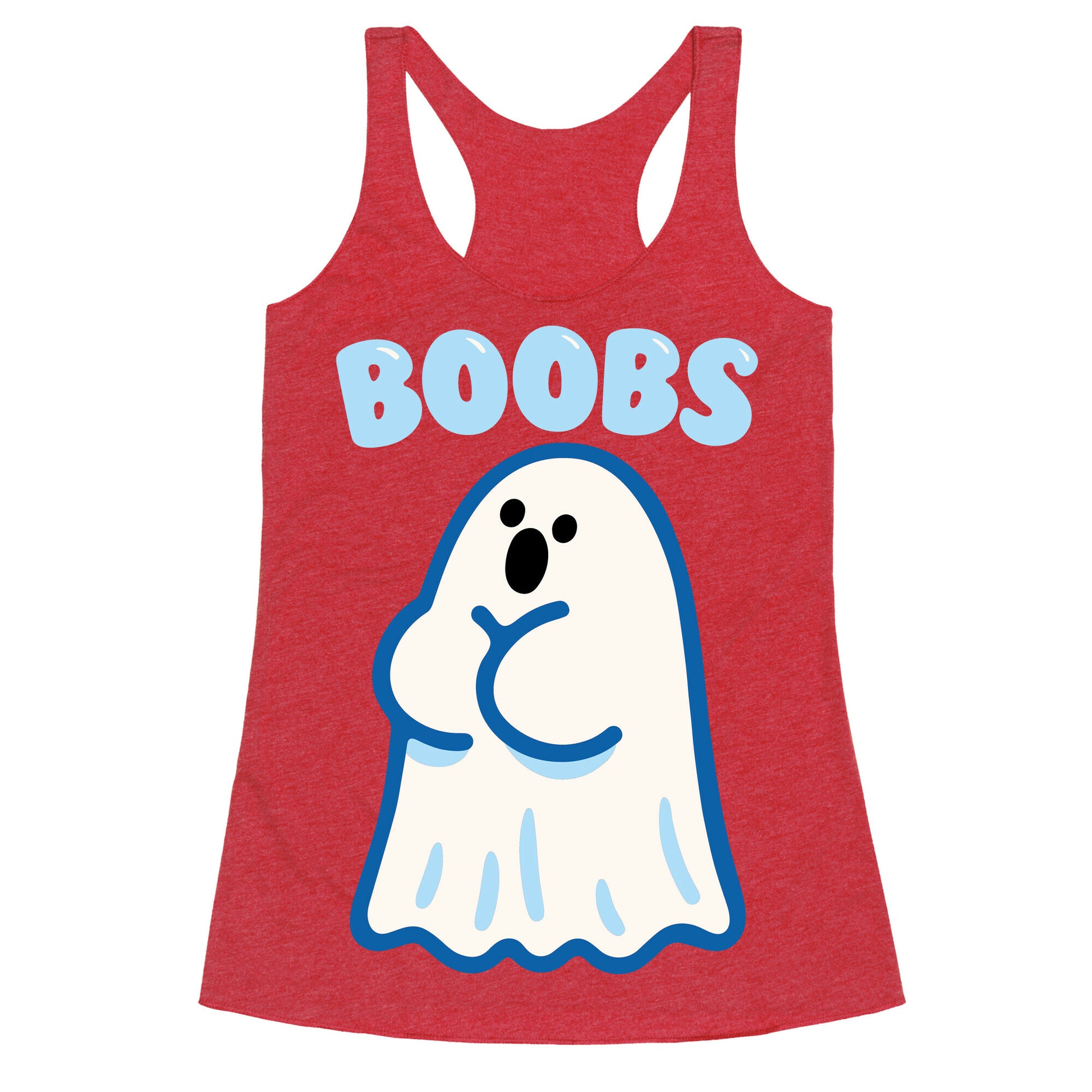 Boobs Ghost Racerback Tank