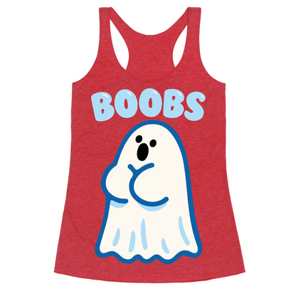 Boobs Ghost Racerback Tank
