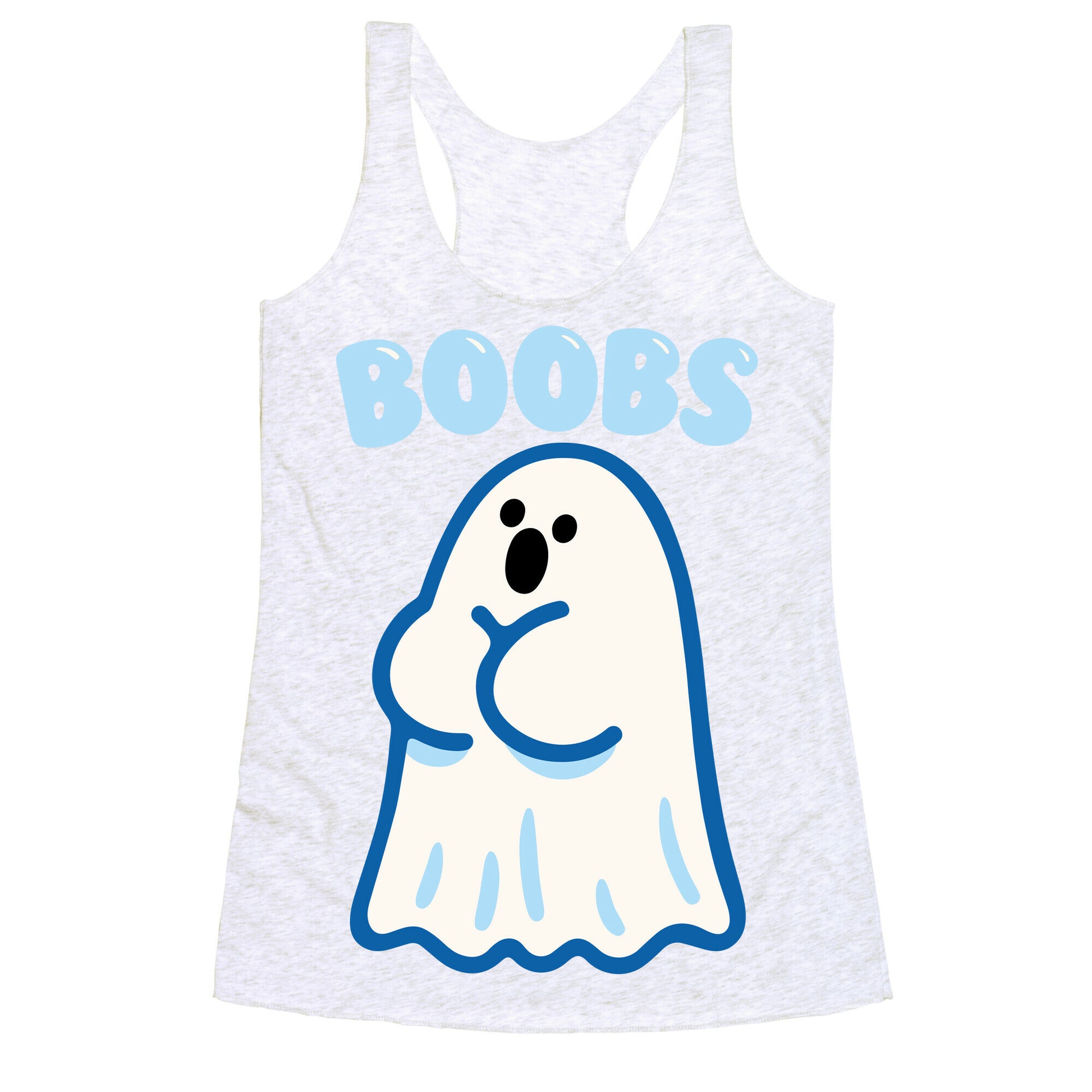 Boobs Ghost Racerback Tank