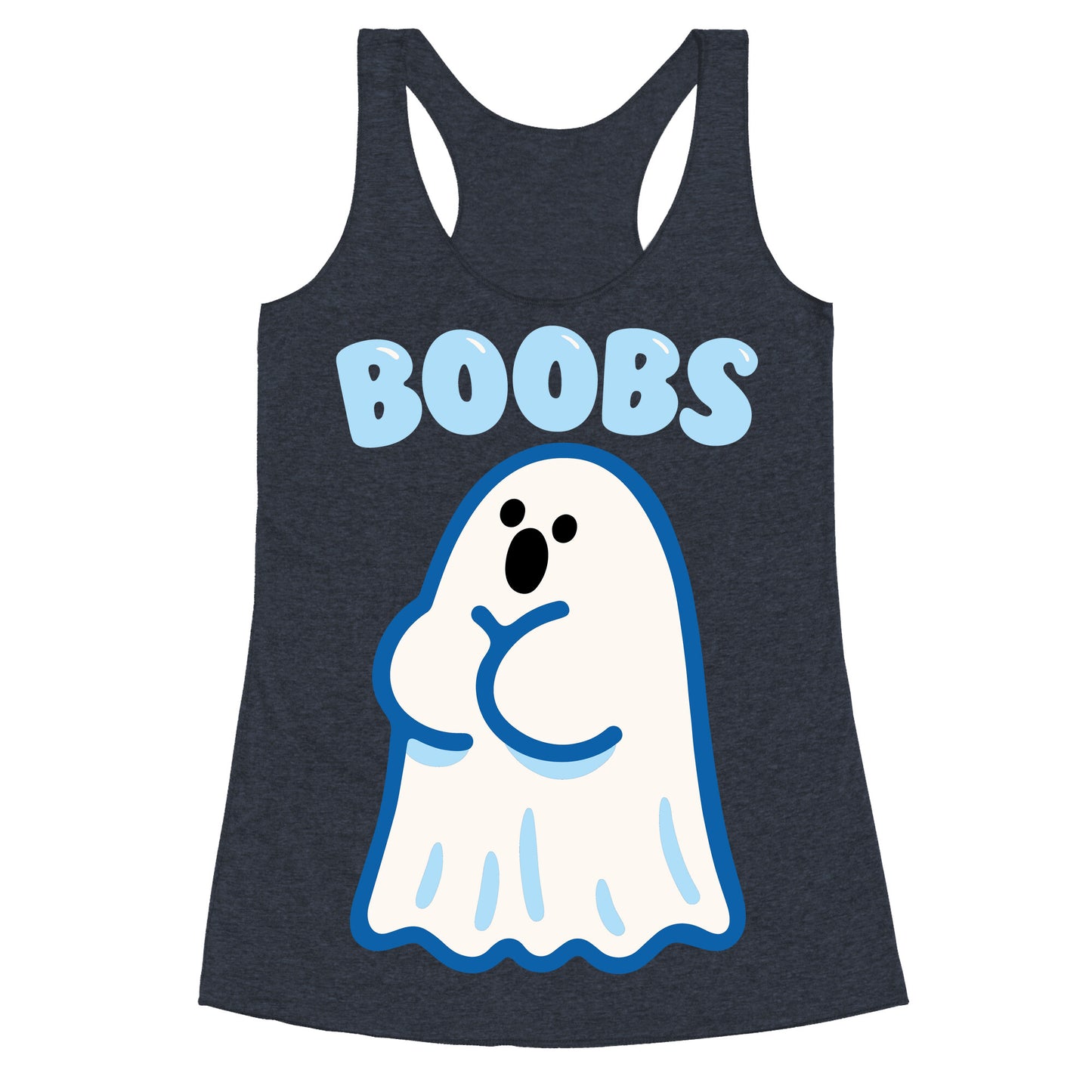 Boobs Ghost Racerback Tank