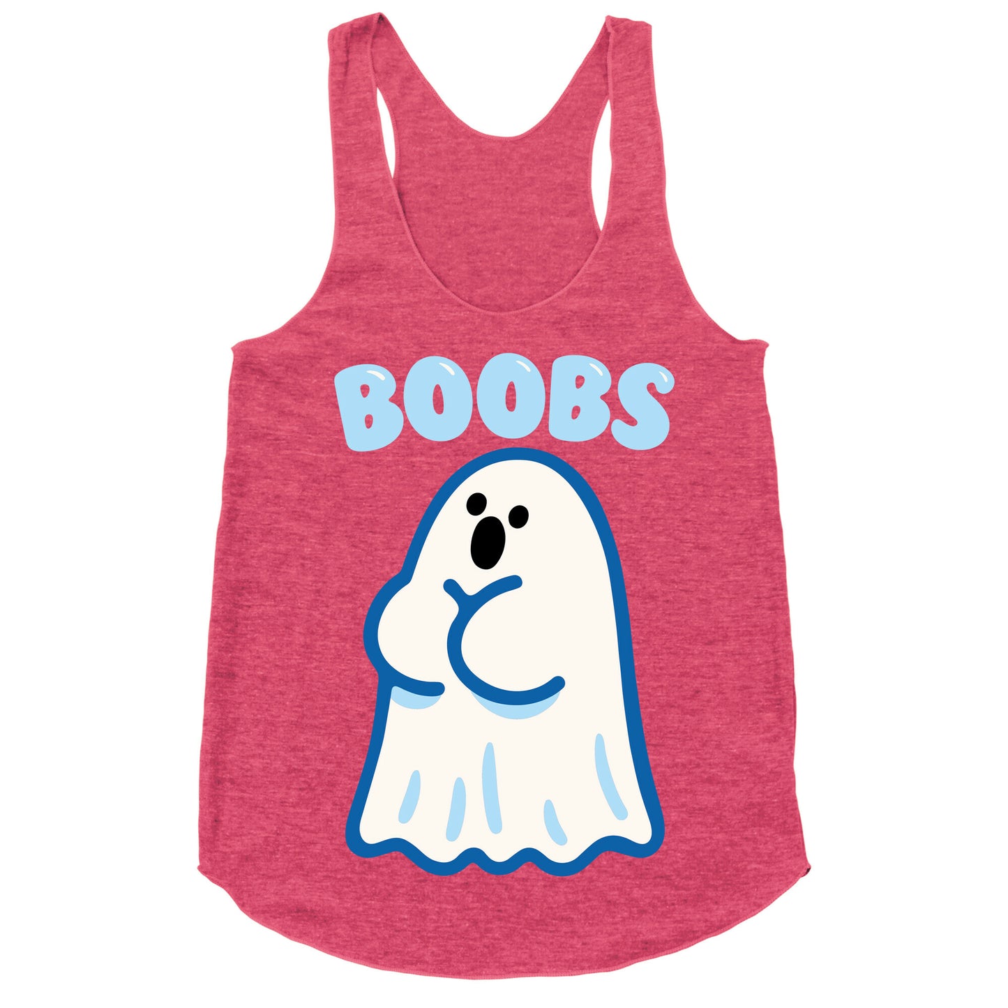 Boobs Ghost Racerback Tank