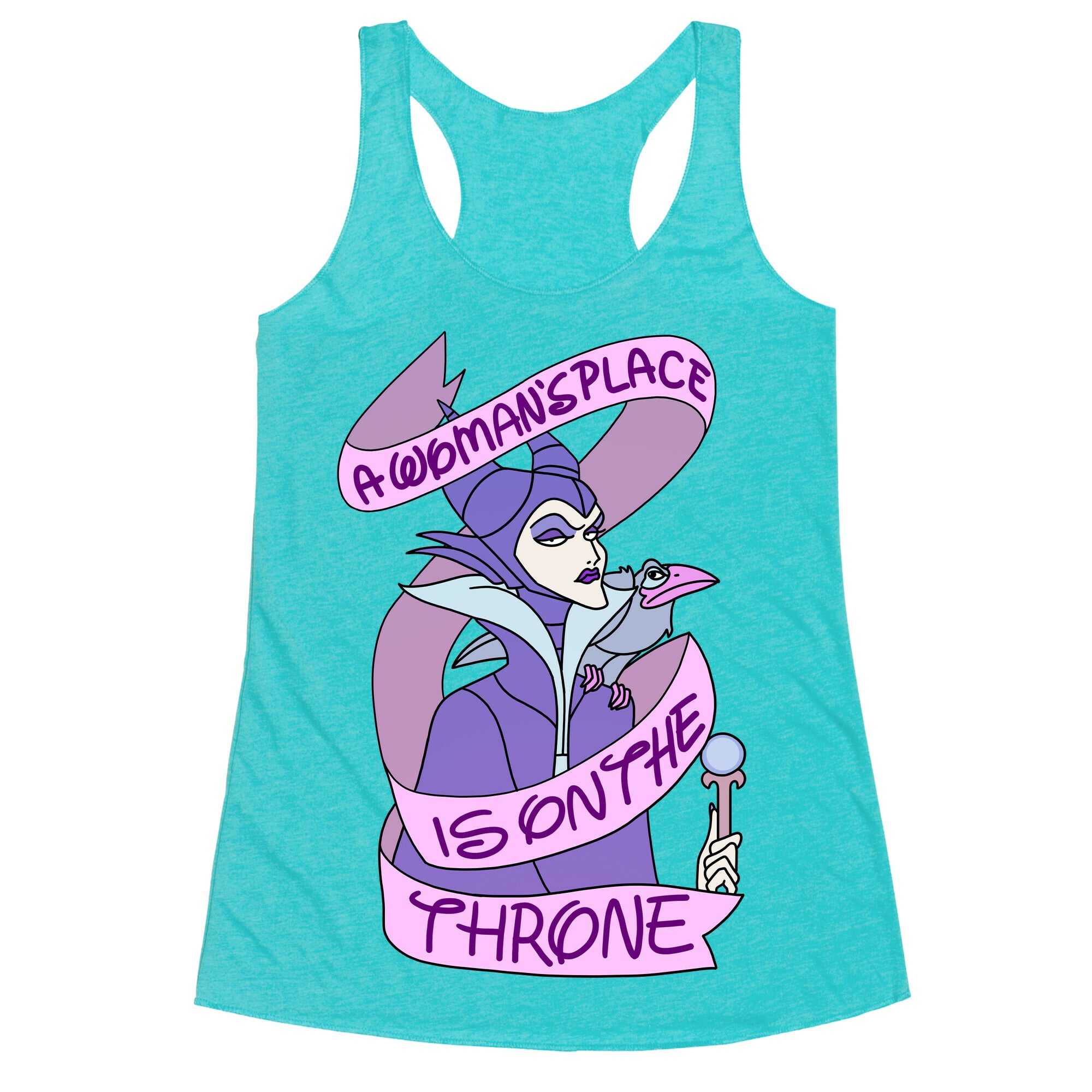 A Woman's Place Is On The Throne Racerback Tank