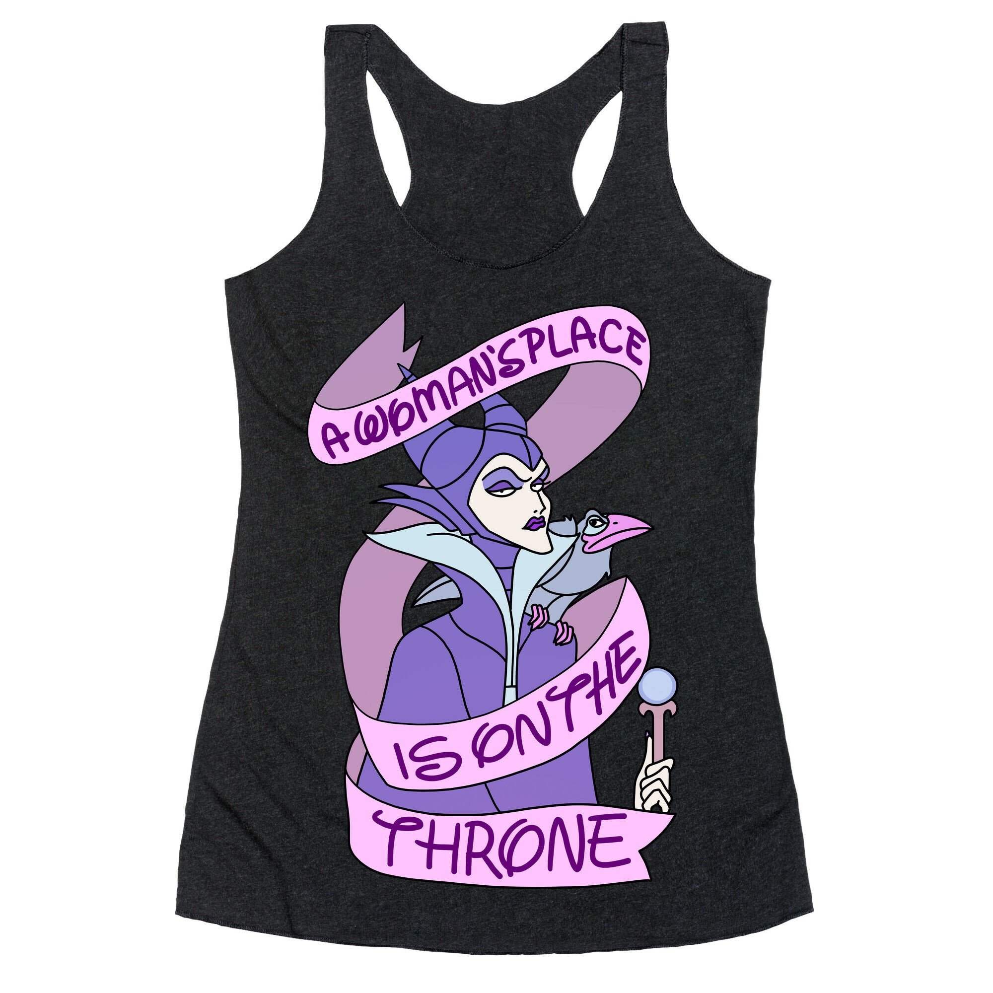 A Woman's Place Is On The Throne Racerback Tank