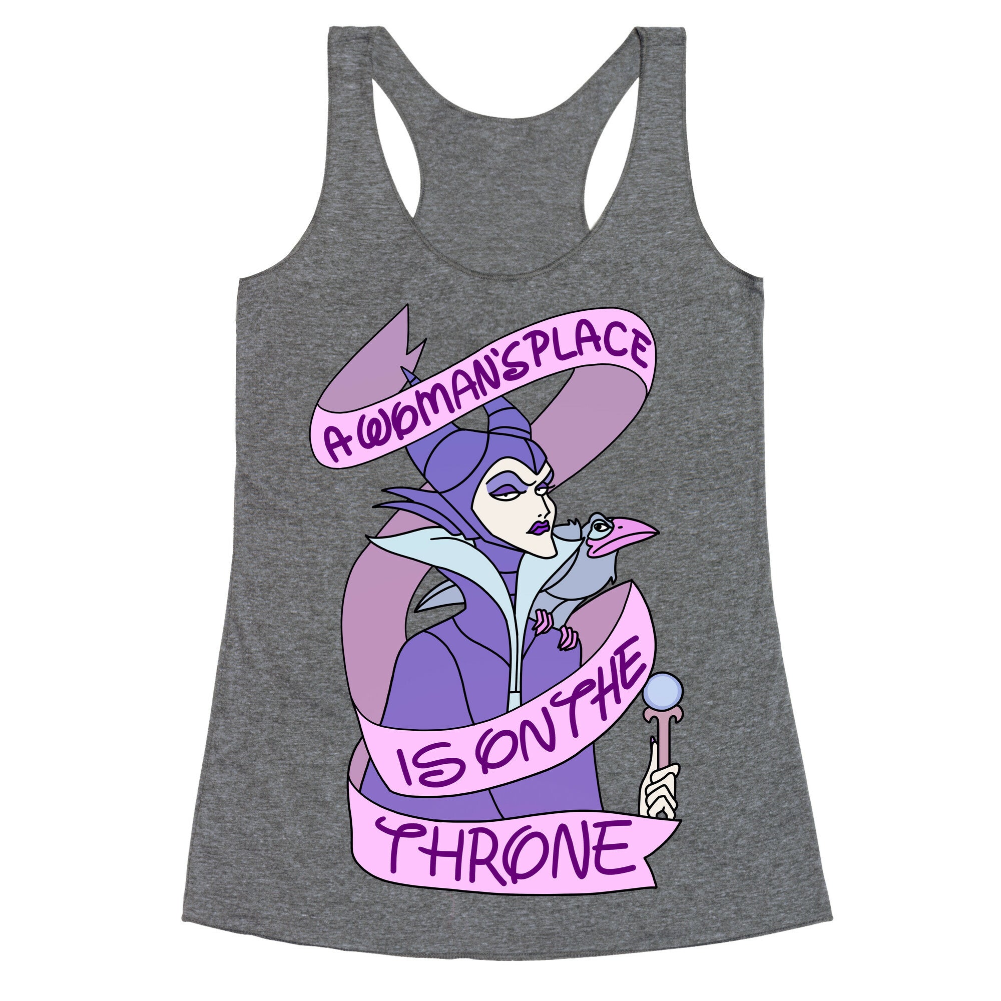 A Woman's Place Is On The Throne Racerback Tank