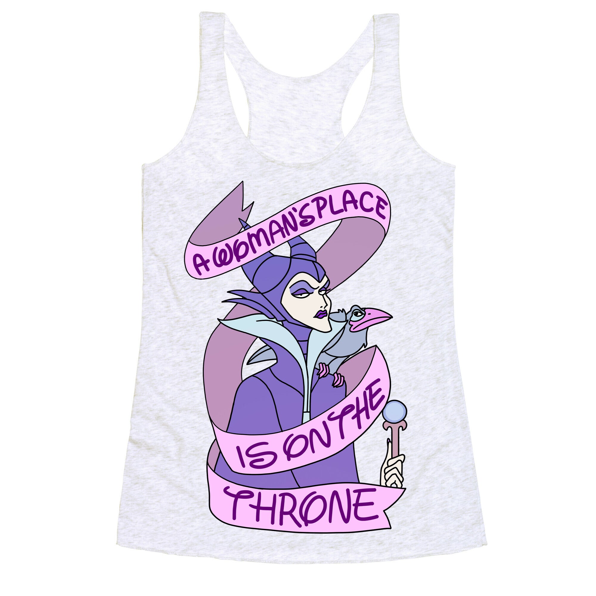 A Woman's Place Is On The Throne Racerback Tank