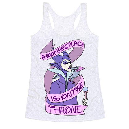 A Woman's Place Is On The Throne Racerback Tank