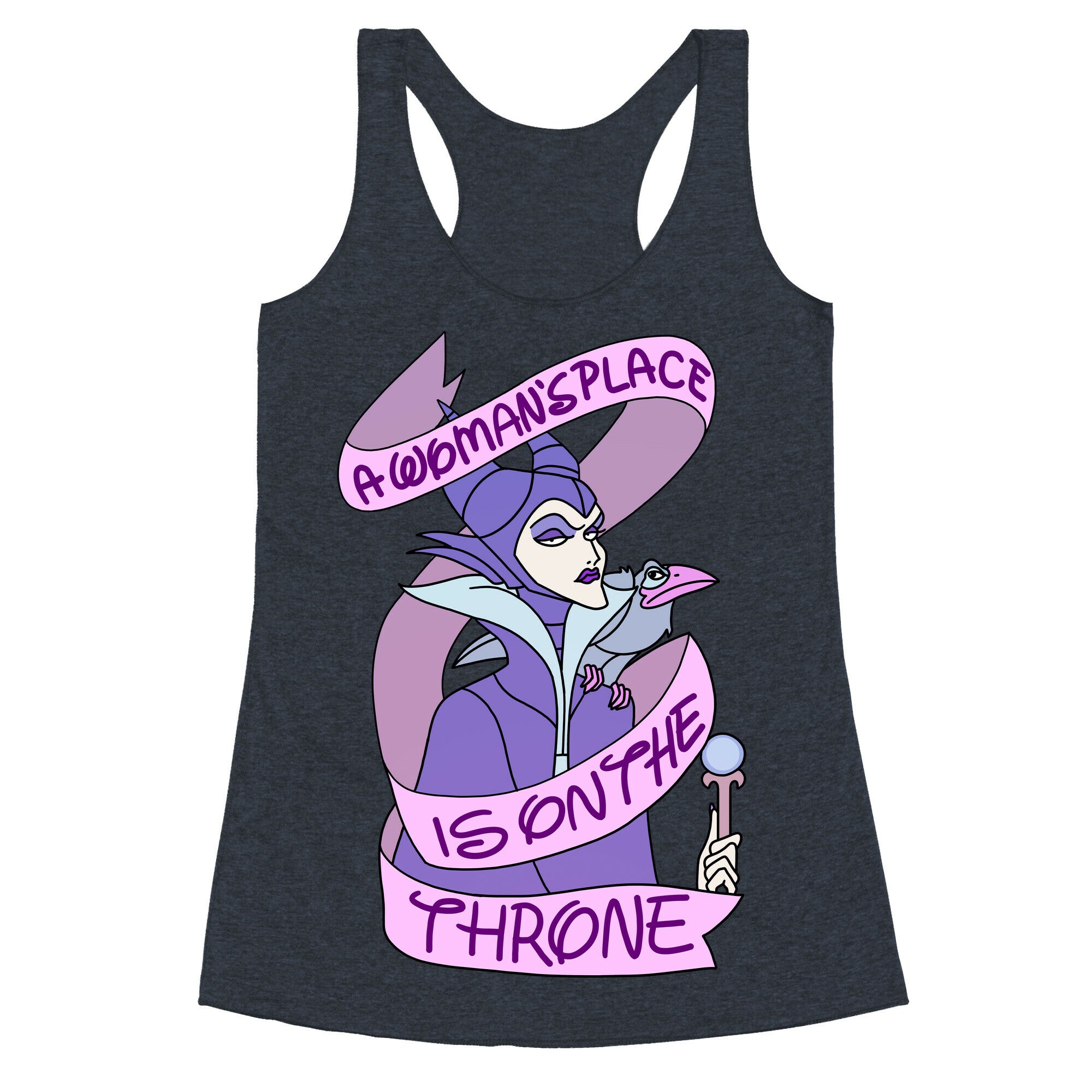 A Woman's Place Is On The Throne Racerback Tank