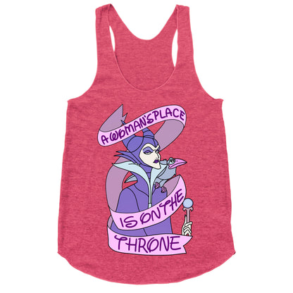 A Woman's Place Is On The Throne Racerback Tank
