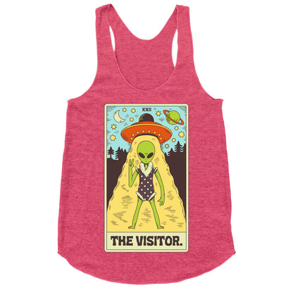 The Visitor Alien Tarot Card Racerback Tank