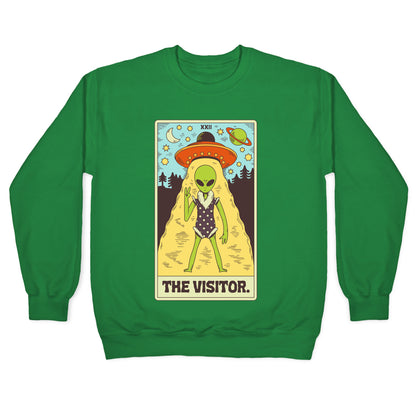The Visitor Alien Tarot Card Crewneck Sweatshirt