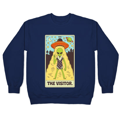 The Visitor Alien Tarot Card Crewneck Sweatshirt