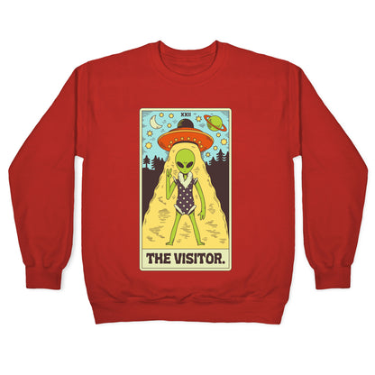 The Visitor Alien Tarot Card Crewneck Sweatshirt