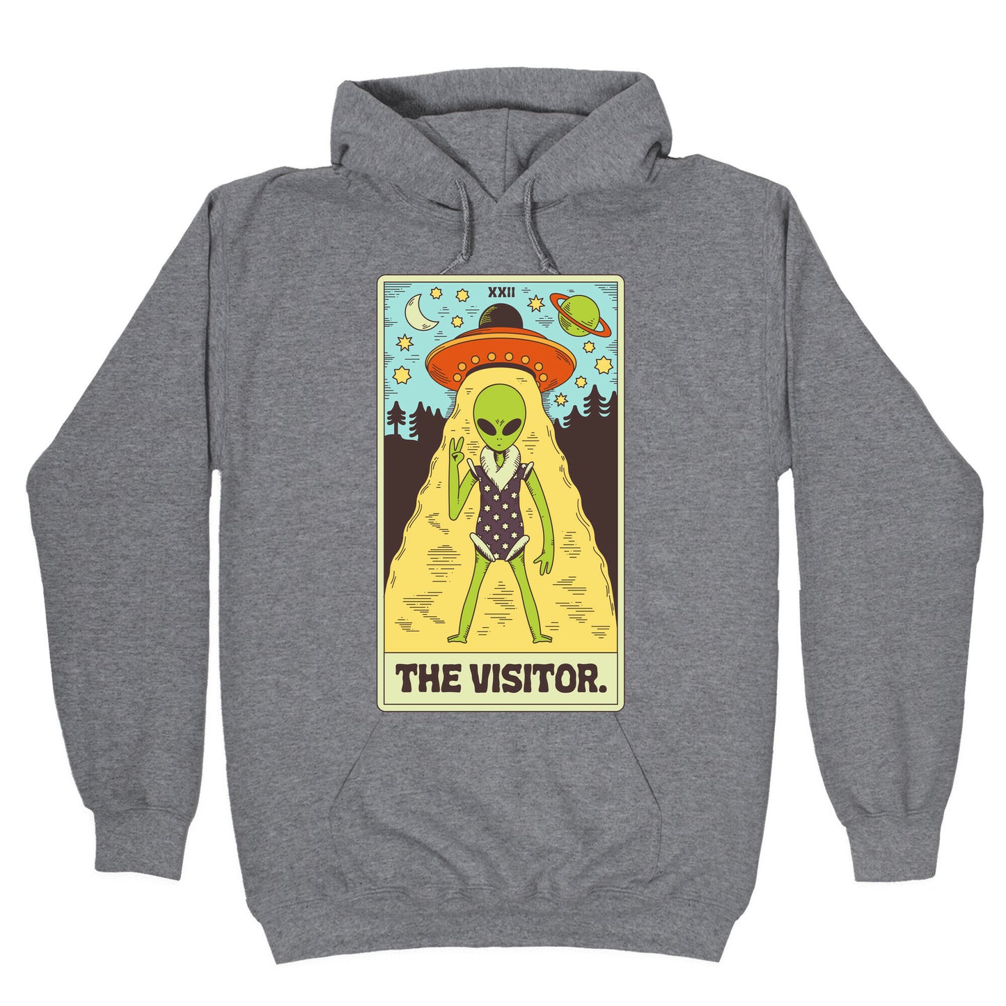 The Visitor Alien Tarot Card Hoodie