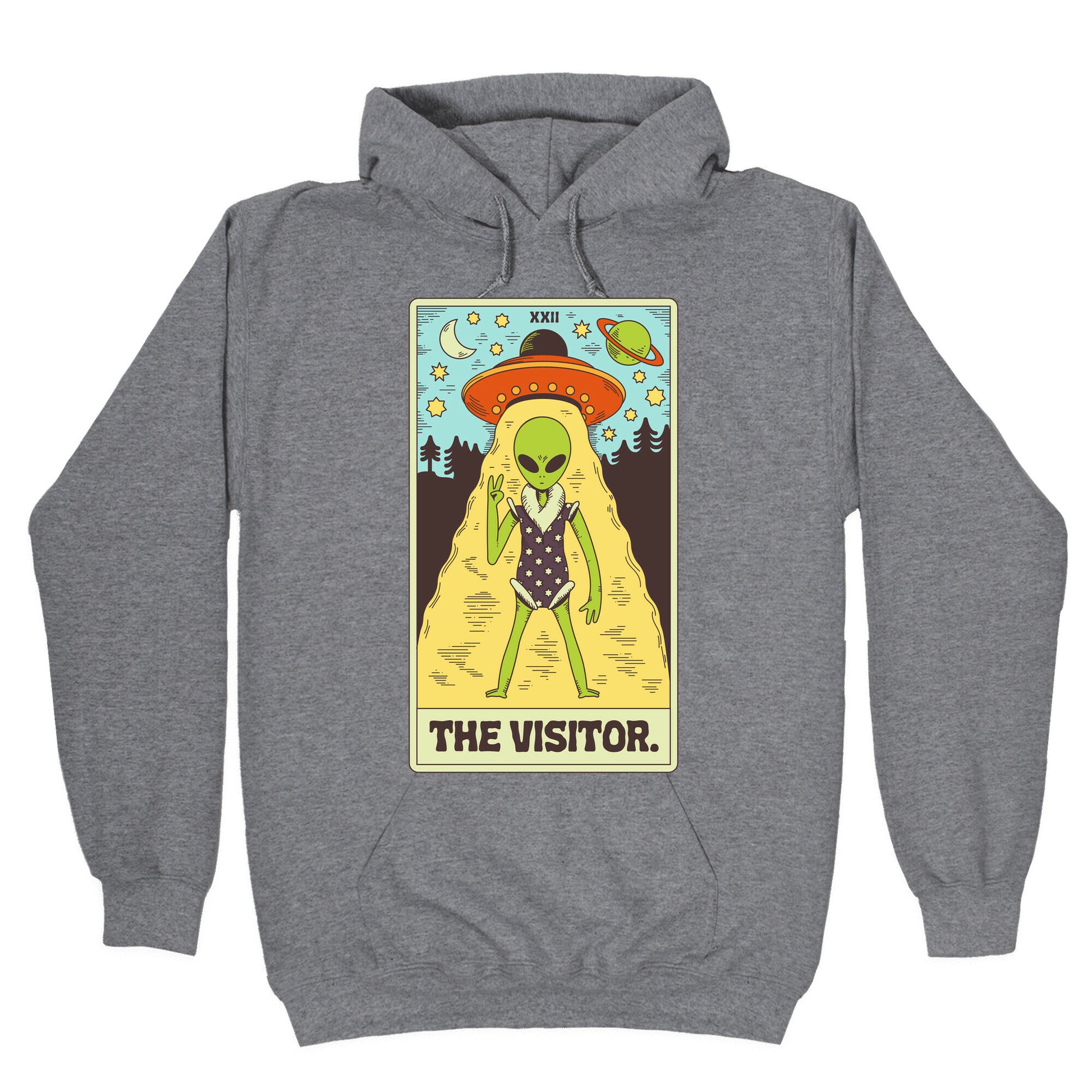 The Visitor Alien Tarot Card Hoodie