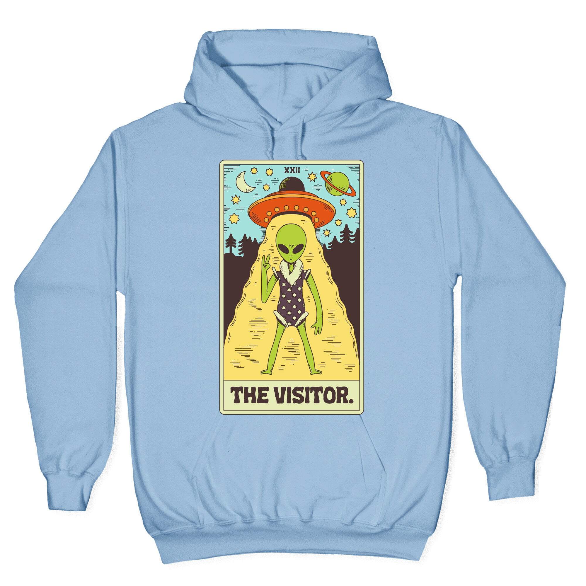 The Visitor Alien Tarot Card Hoodie