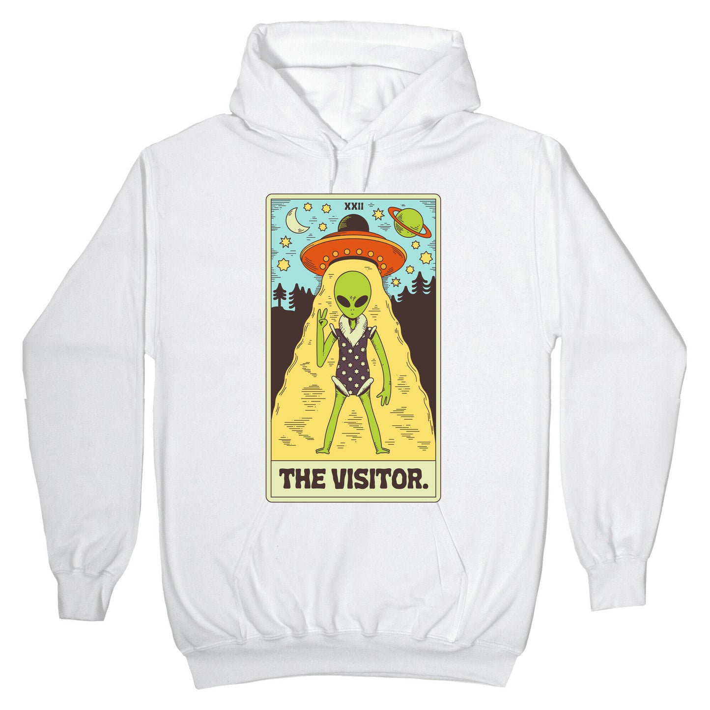 The Visitor Alien Tarot Card Hoodie