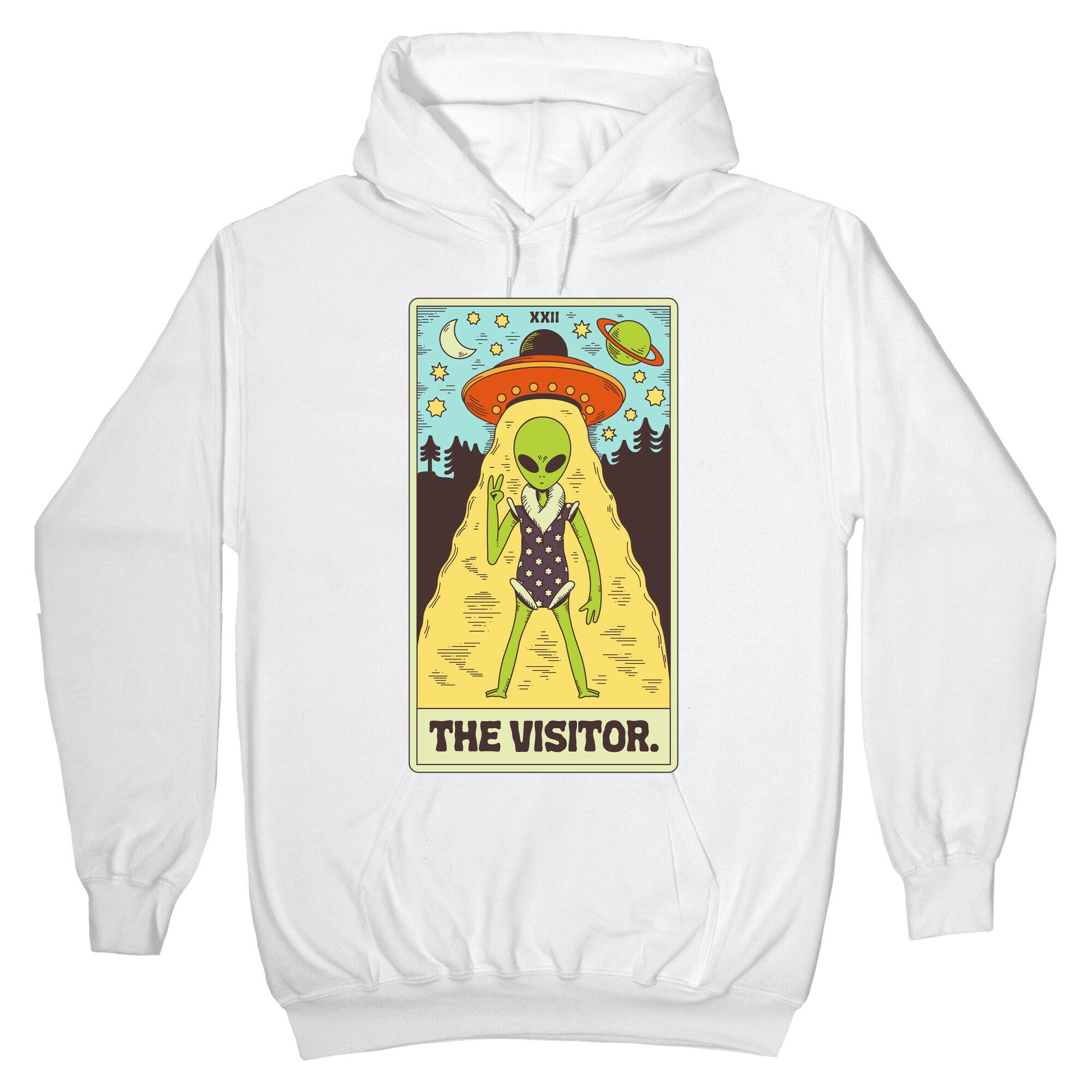 The Visitor Alien Tarot Card Hoodie