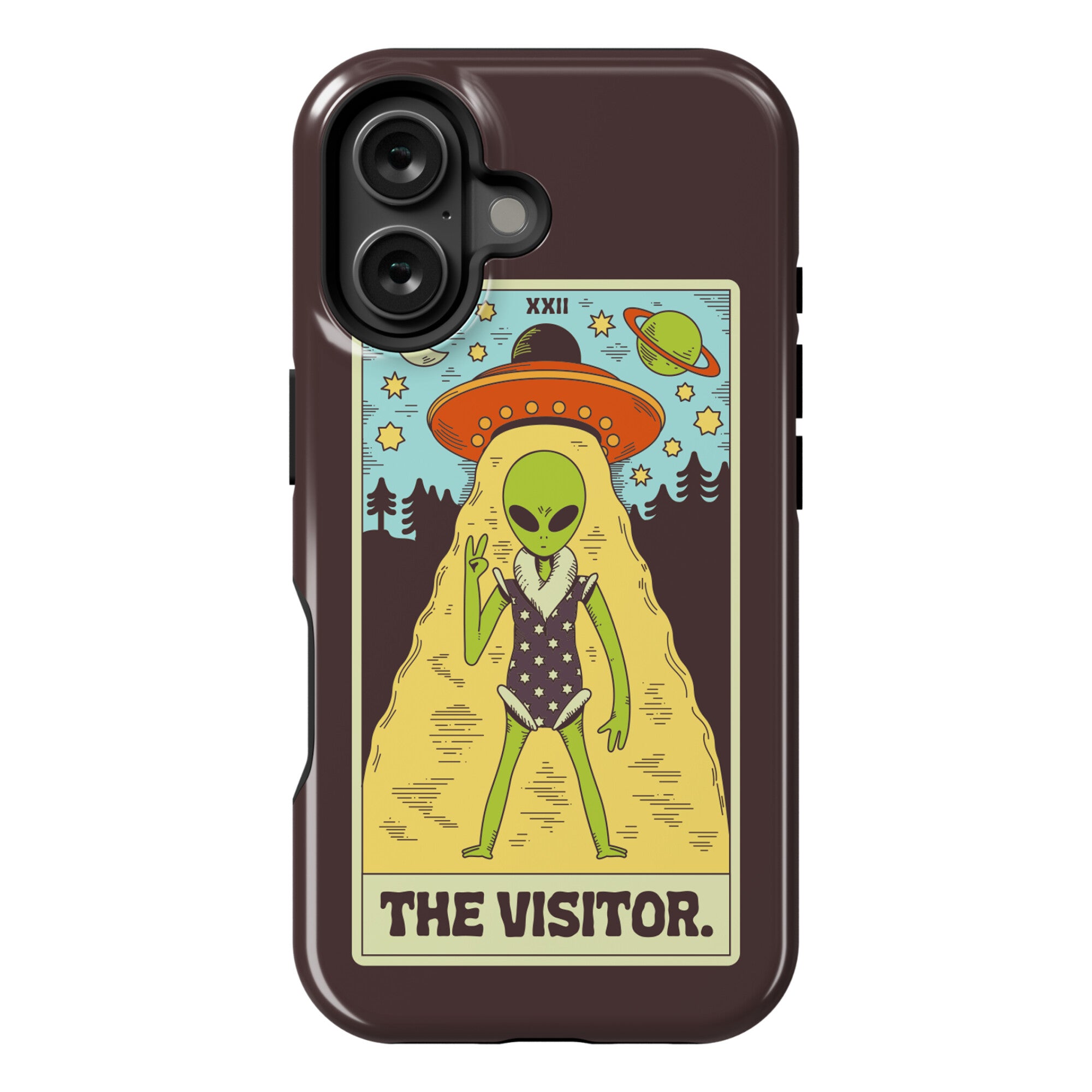 The Visitor Alien Tarot Card Phone Case